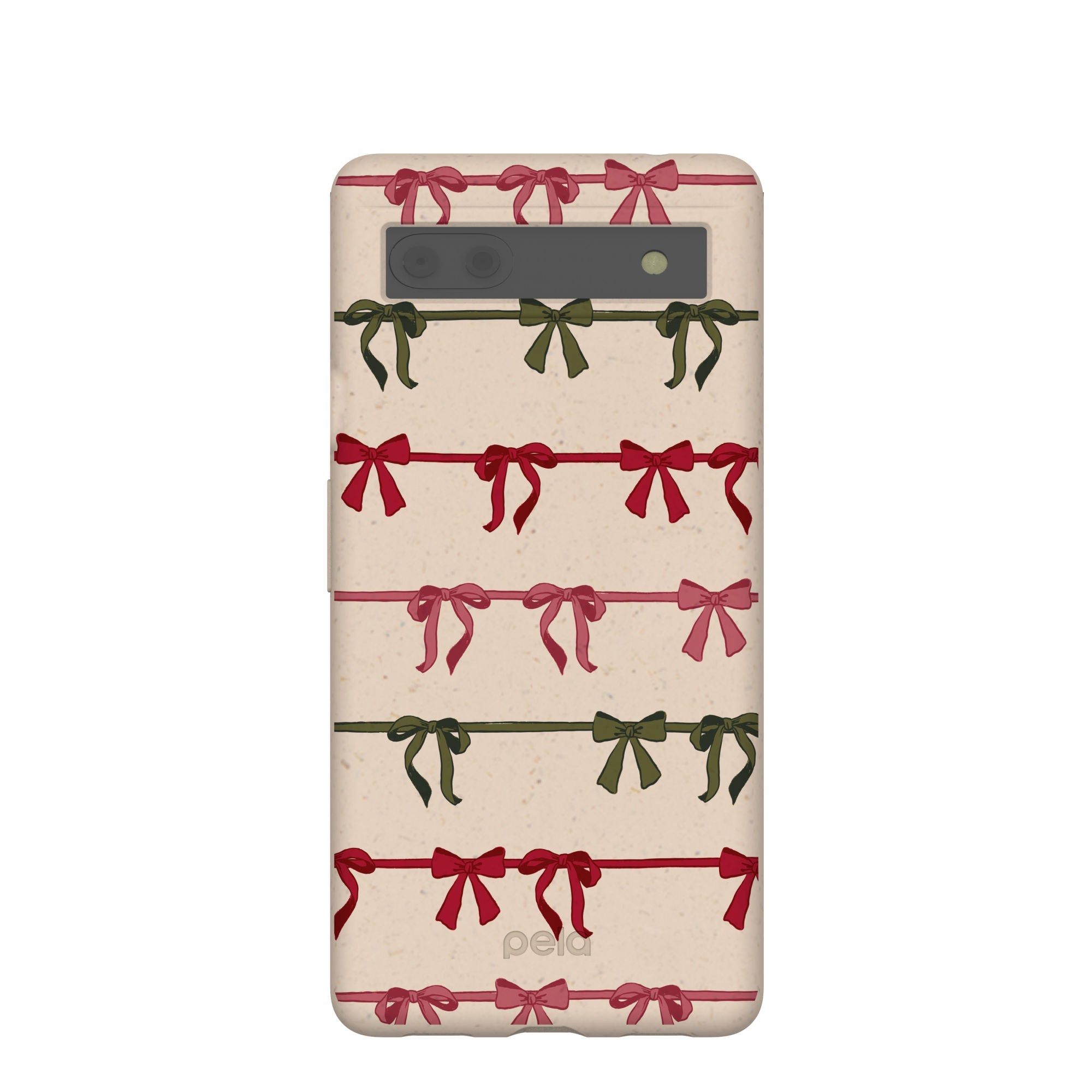 Pela Case Seashell Holiday Bows Google Pixel 6a Case