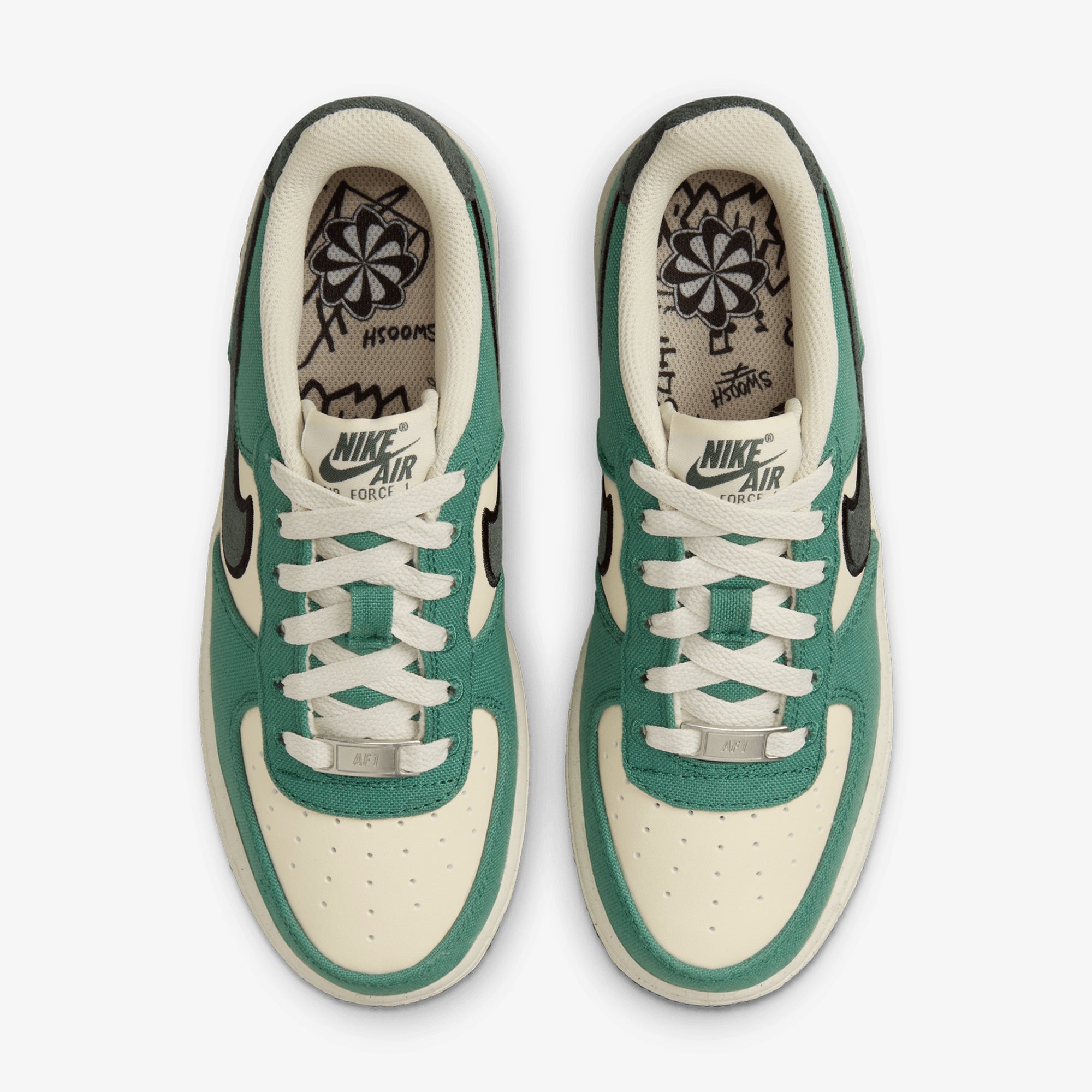 Nike | Air Force 1 Lv8 (gs) { Coconut Milk/vintage Green-bicoastal - view 2