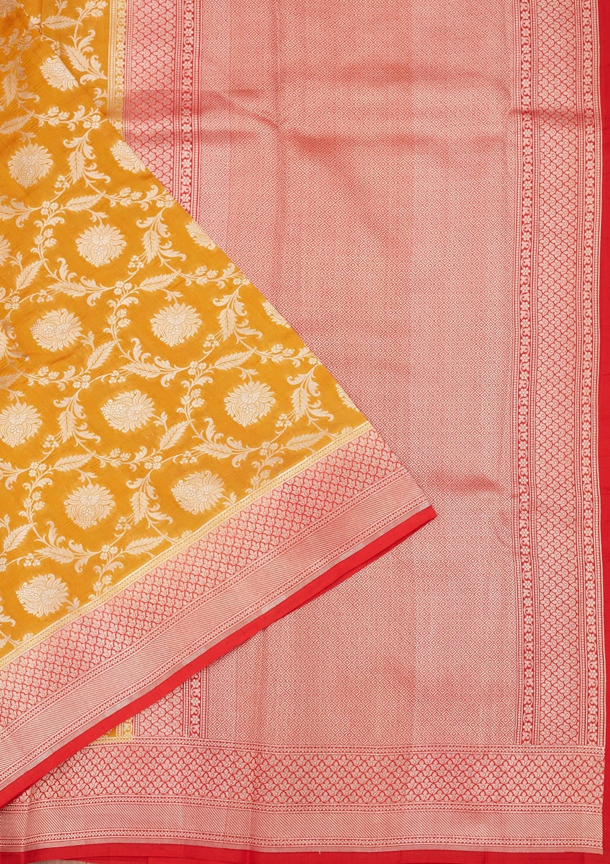 Koskii Yellow Zariwork Pure Silk Saree – Women's - view 3