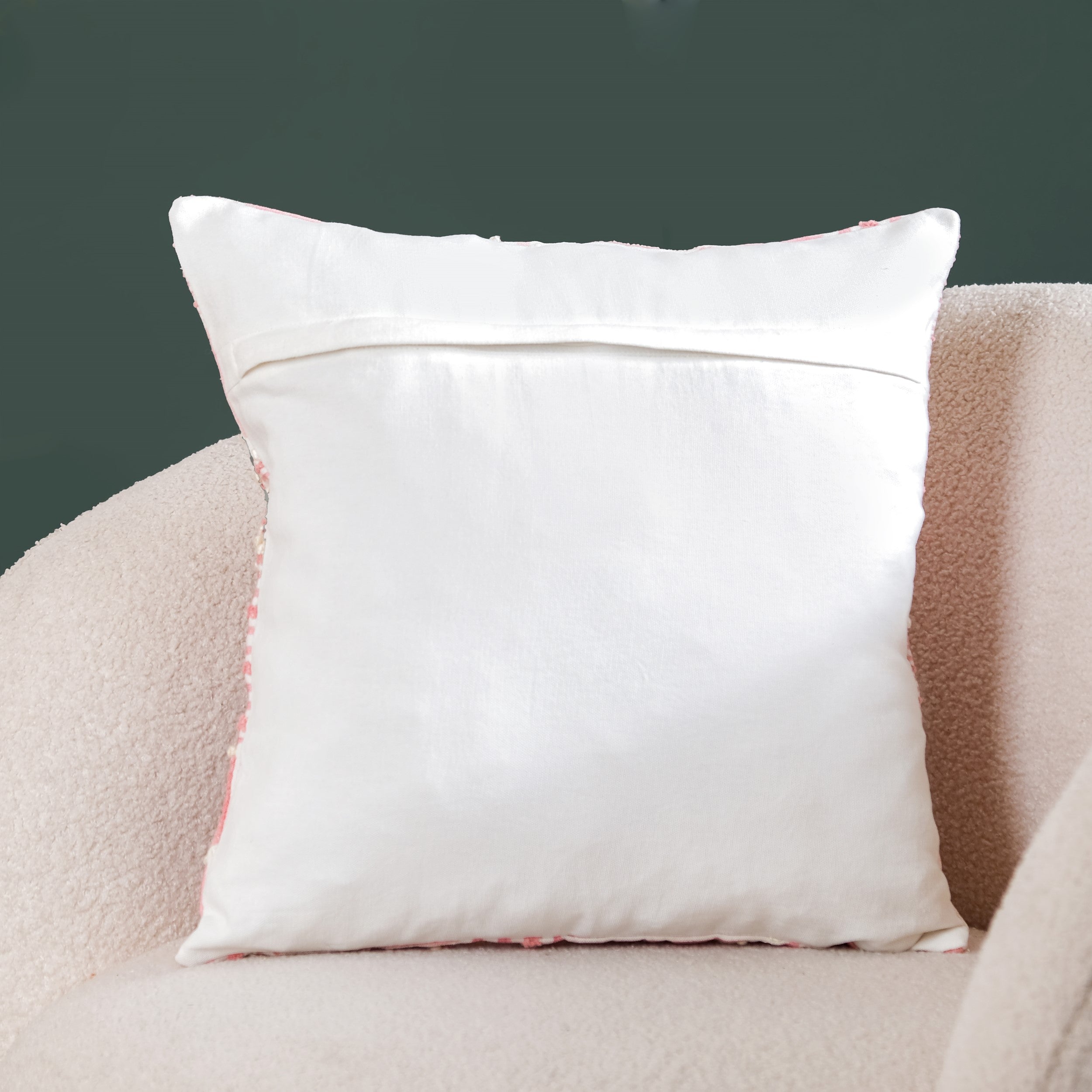 Nestasia Soft Pink Embroidered Couch Cushion Cover 40x40 cm - view 6