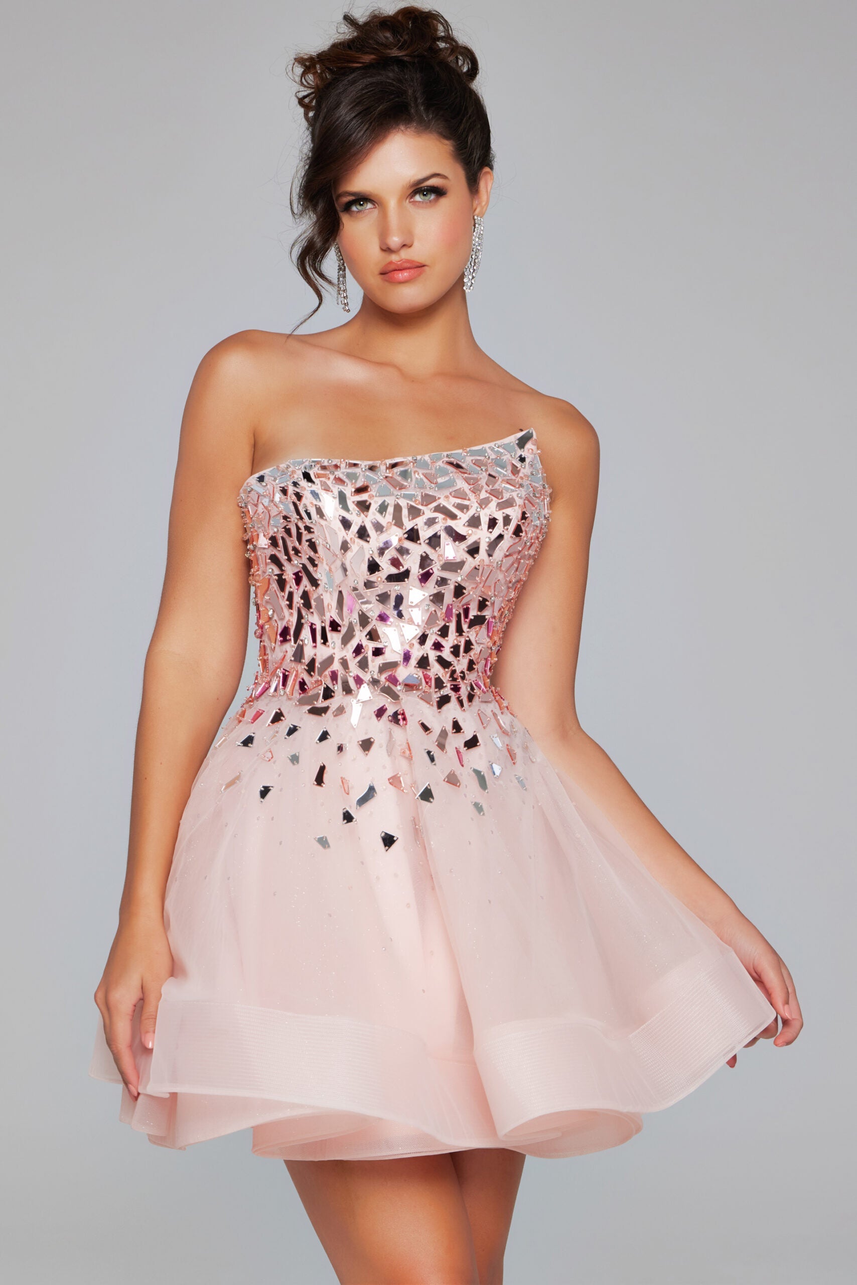 Jovani 42282 Prom Homecoming Short Beaded Cocktail Dress - view 4