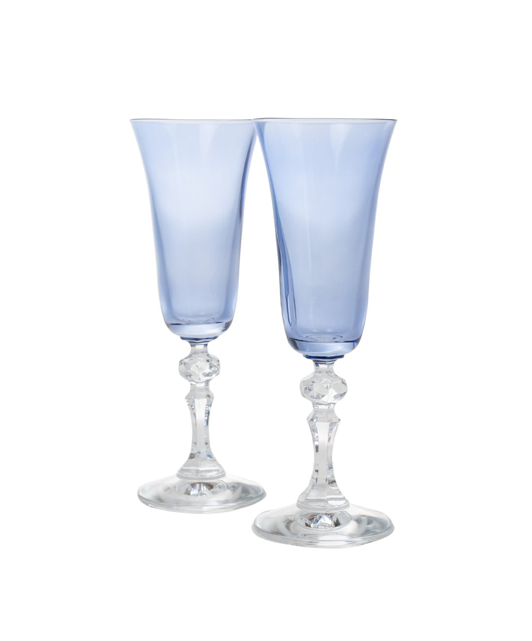 Estelle Colored Glass Estelle Colored Regal Flute With Clear Stem - Set of 2 {Cobalt Blue} - view 5