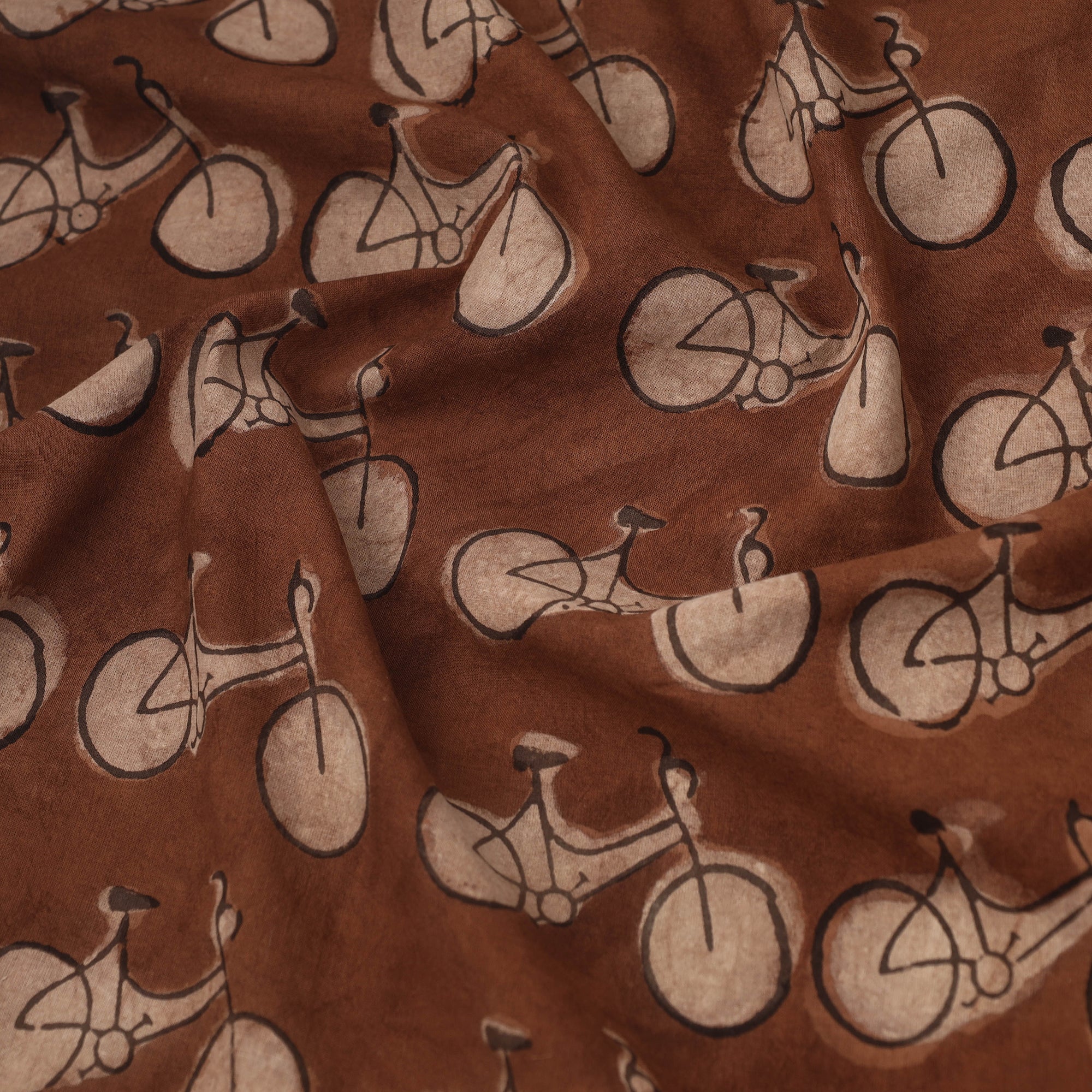 BINDAAS UNLIMITED Brown - Natural Dyed Cotton Bindaas Block Print Fabric 12 - view 3