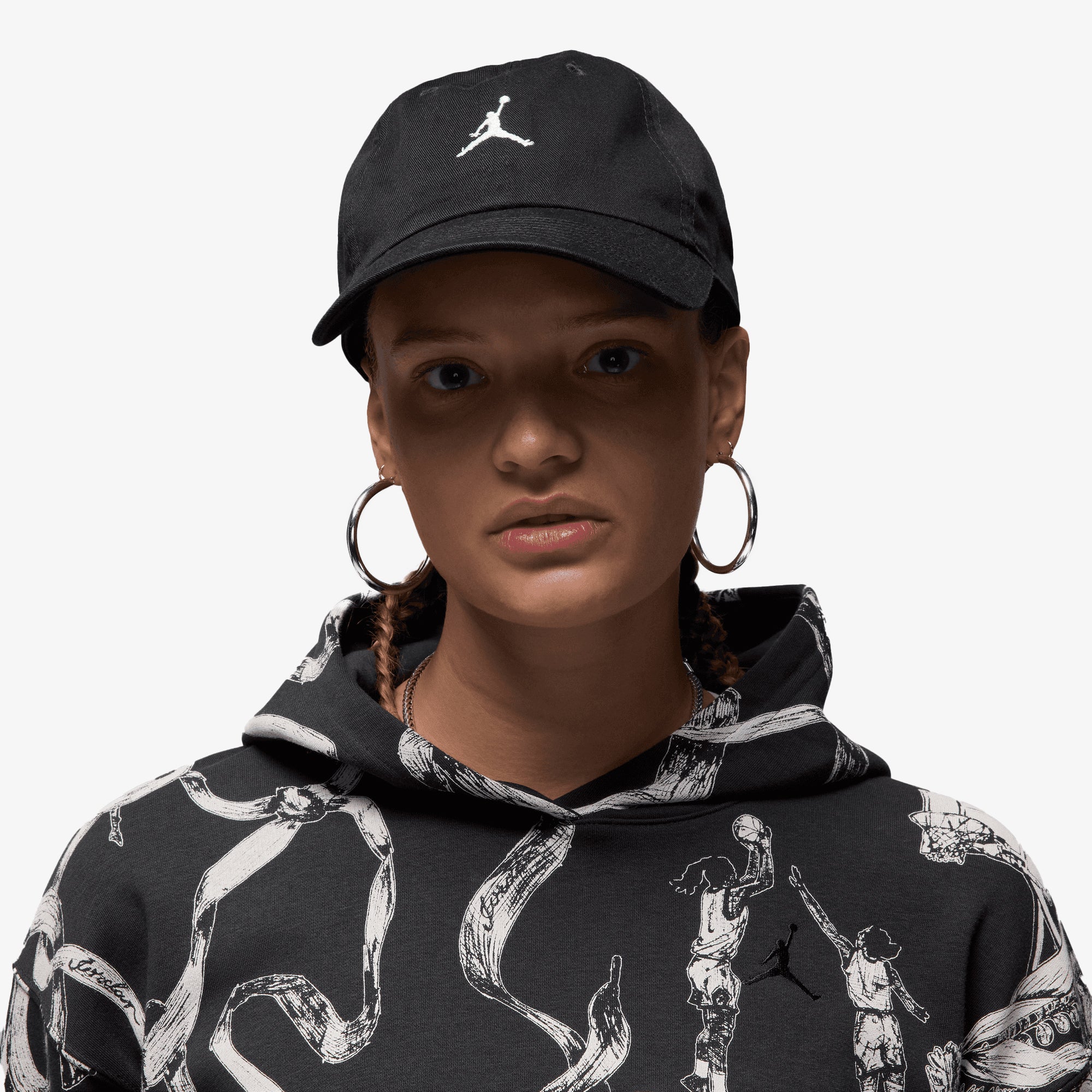 Jordan | UNSTRUCTURED CURVED-BILL HAT { BLACK