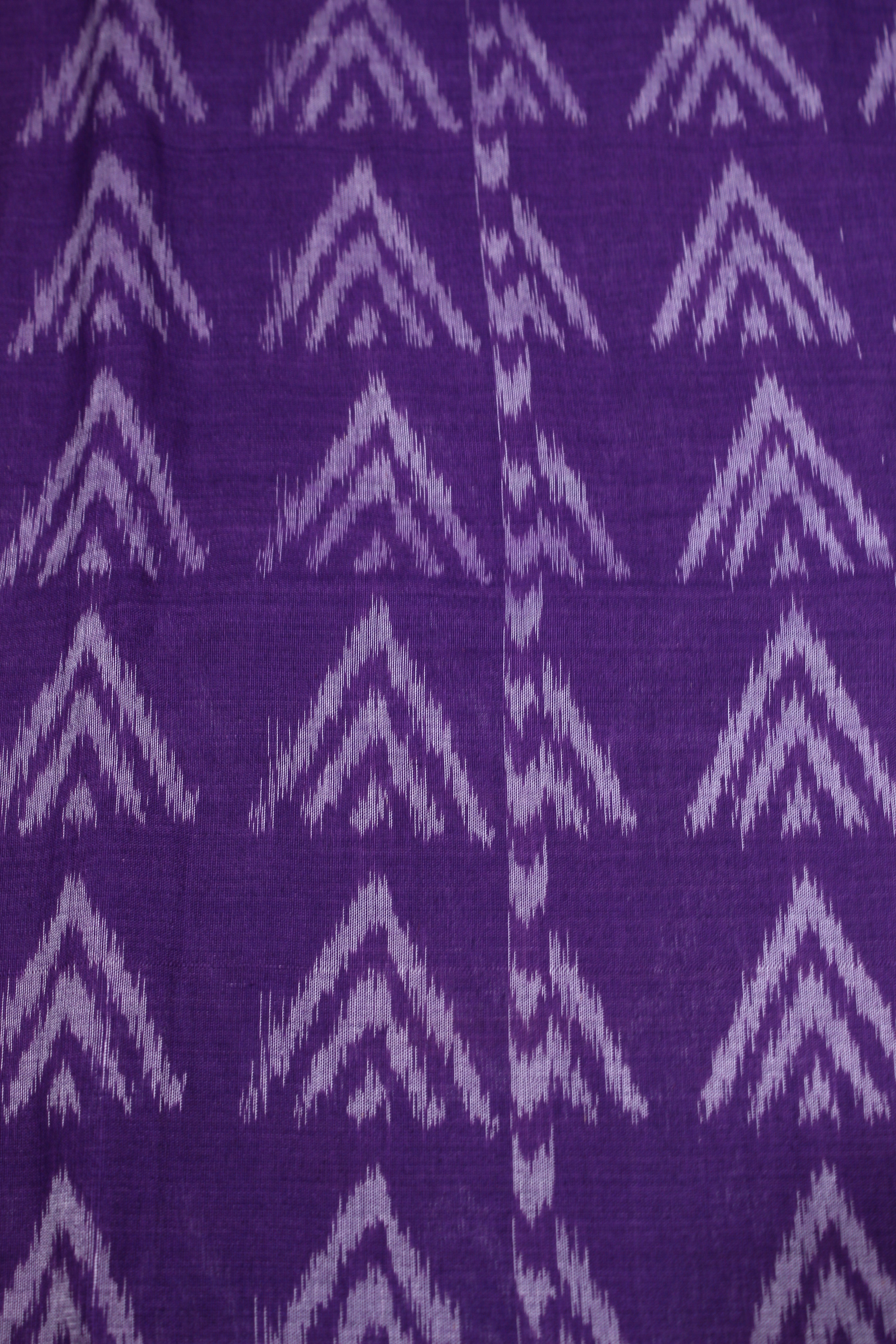 IndianVillèz Violet Hill Theme Sambalpuri Ikat Cotton Fabric - view 2