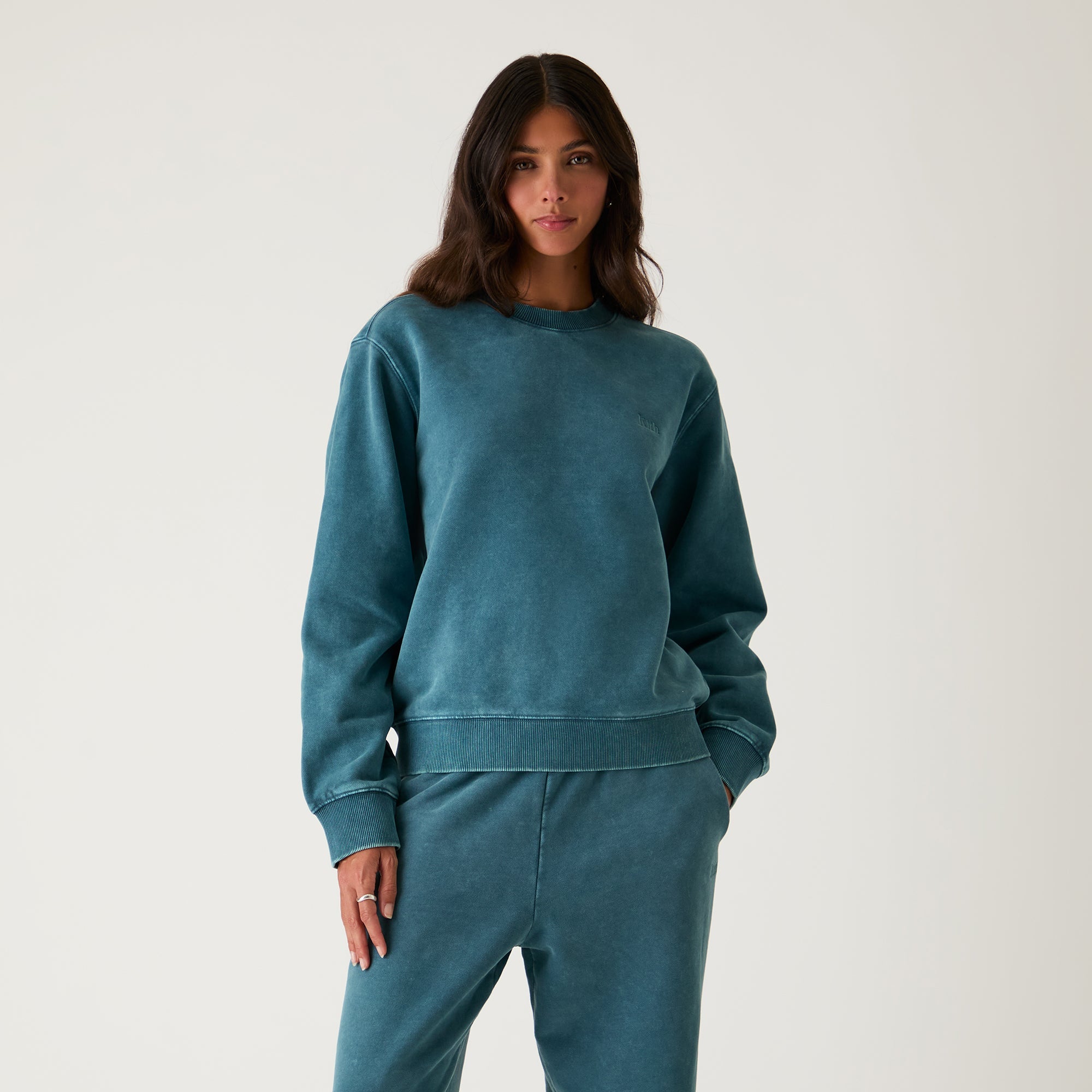 Kith Women Ashwin Sueded Crewneck - Anchor - view 2