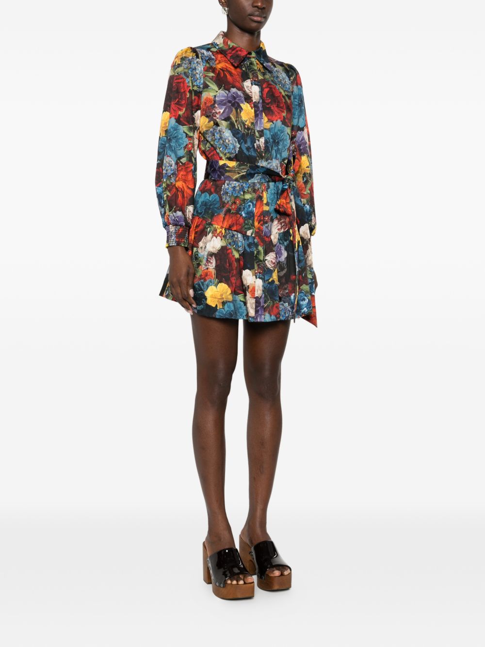 Alice + Olivia Printed shirtdress – 97% Cotton, 3% Elastane - view 4