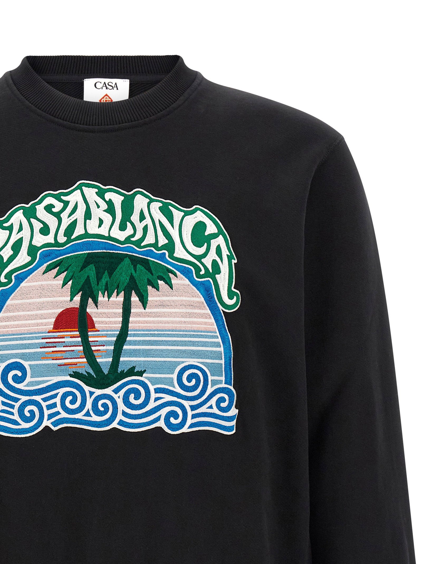 Casablanca Palm Tree Emblem Embroidered Sweatshirt - view 3