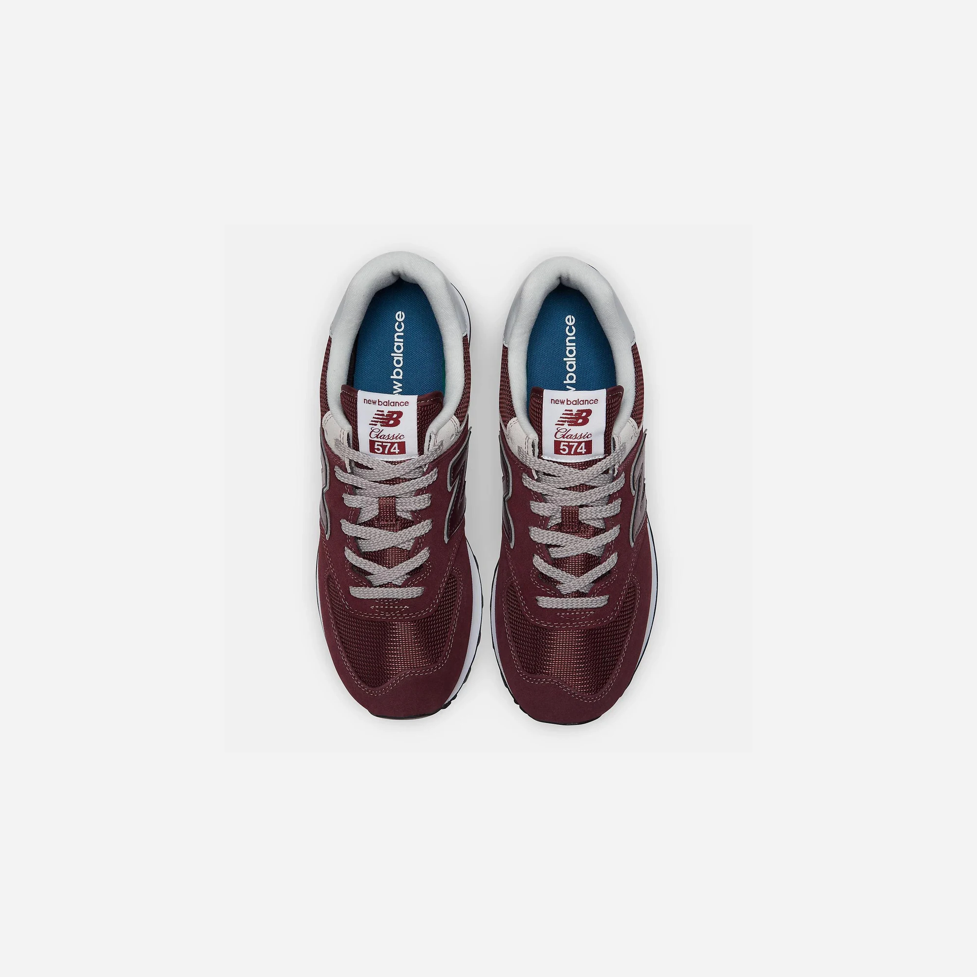New Balance Burgundy with White - view 2