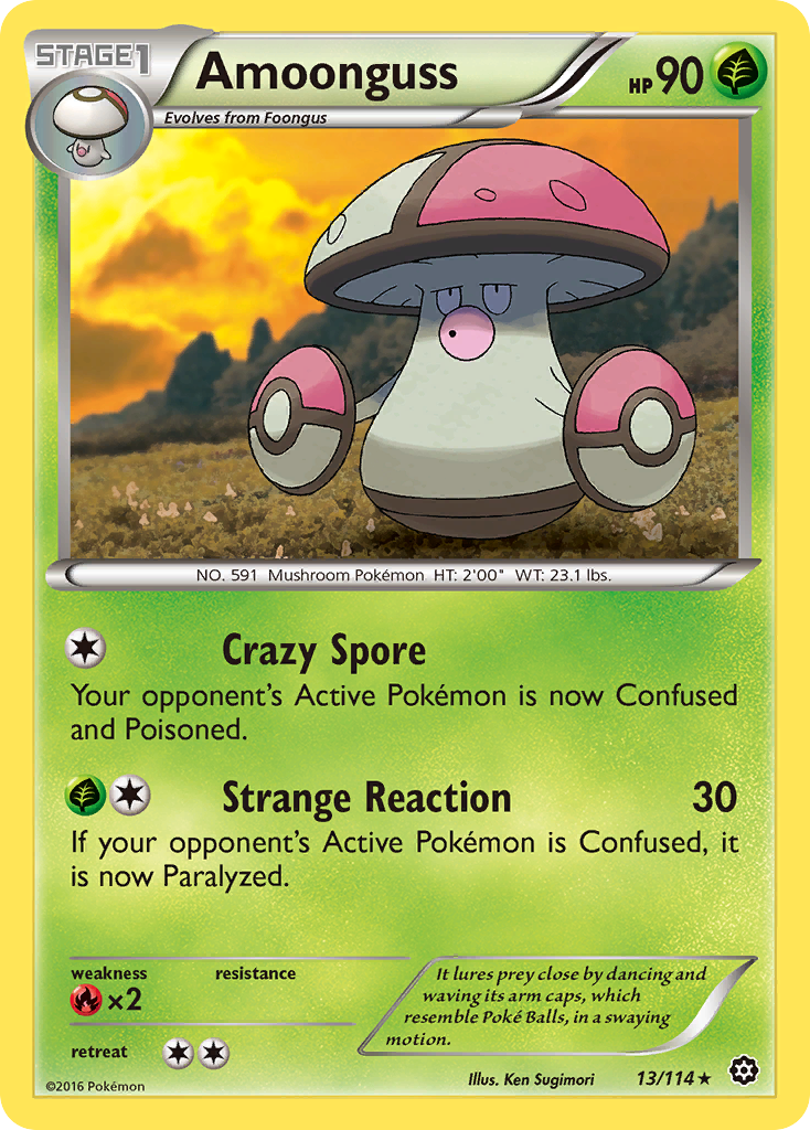 Rare xy11-13 non-holo – Pokémon Amoonguss - 13/114 - Rare [xy11-13] [Non-Holo] - Amoonguss - 13/114 - Rare