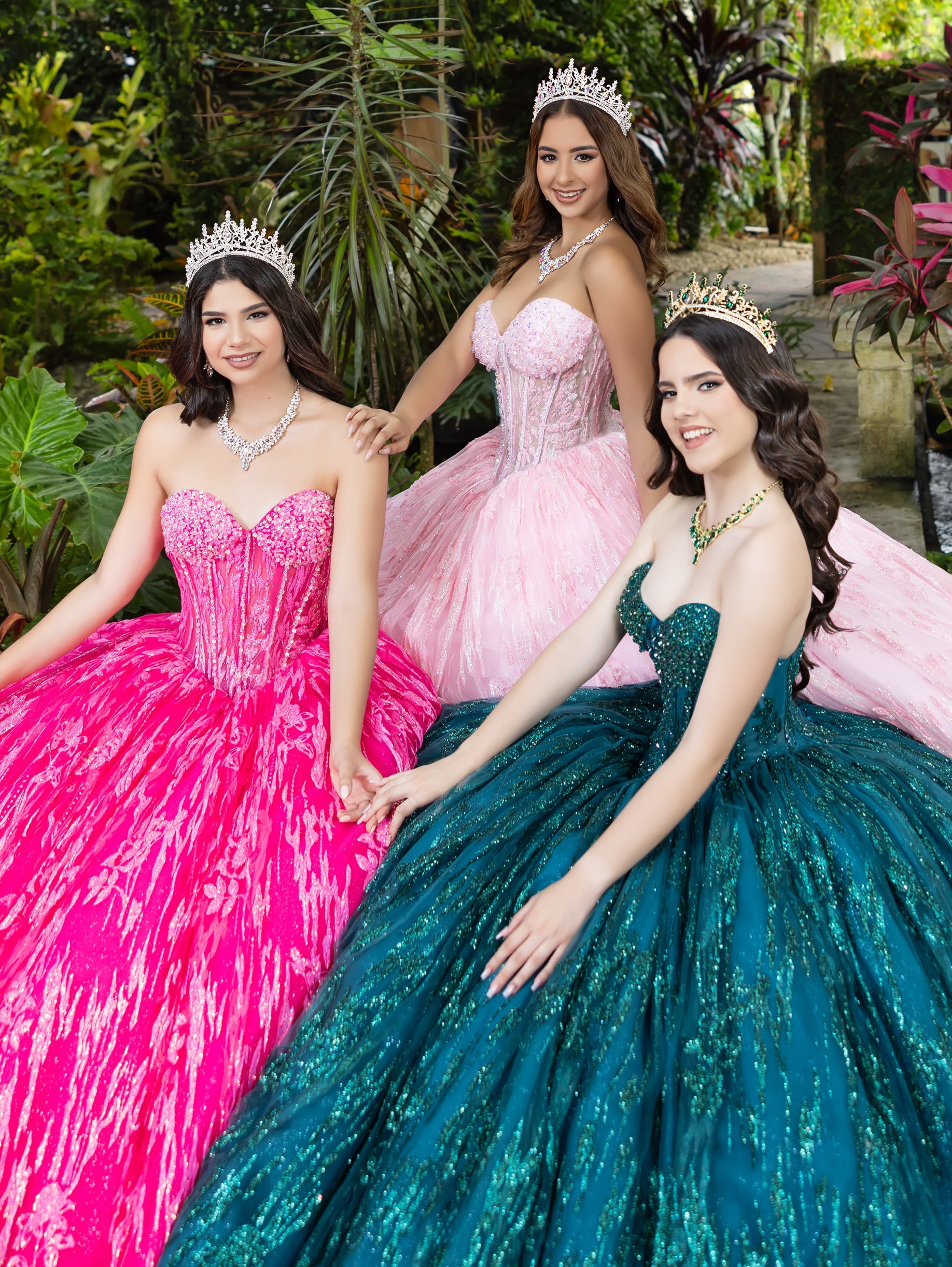 House of Wu Fiesta Gowns Glitter Strapless Ball Gown by LizLuo Fiesta 56528