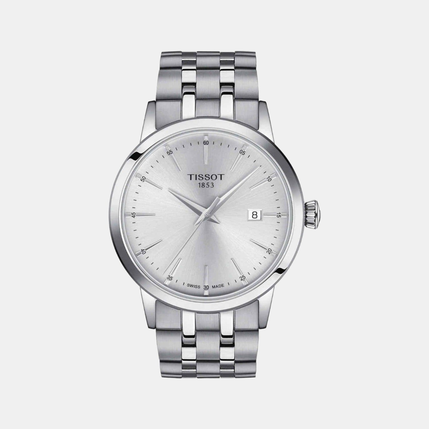 Tissot Classic Dream Men Quartz Silver Dial Analog Stainless Steel Watch T1294101103100