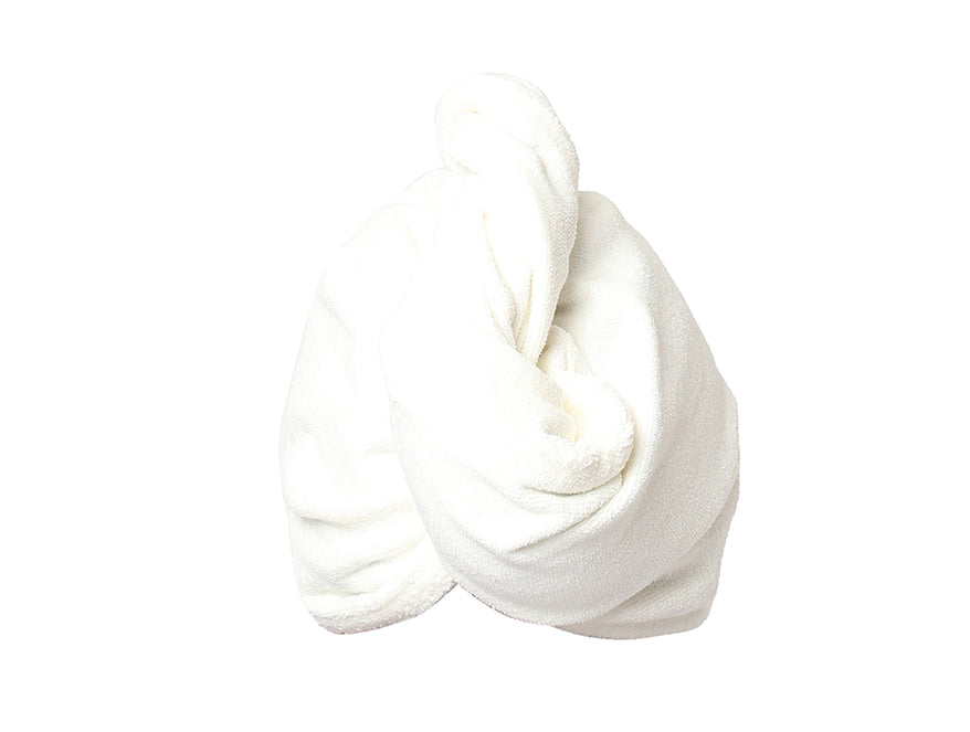 Spaces India White 1 Piece 100% Cotton Turbie Towel - Exotica By Spaces-1055154 - view 4