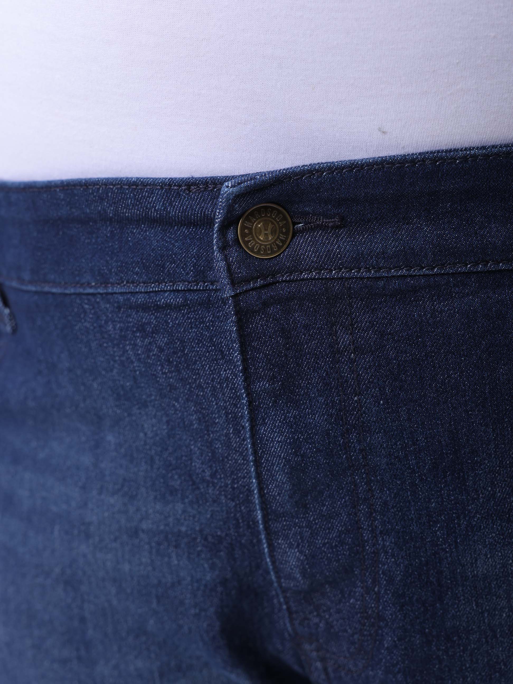 HARDSODA Men's Plus Size Blue Vintage Straight Fit Solid Jeans - view 6