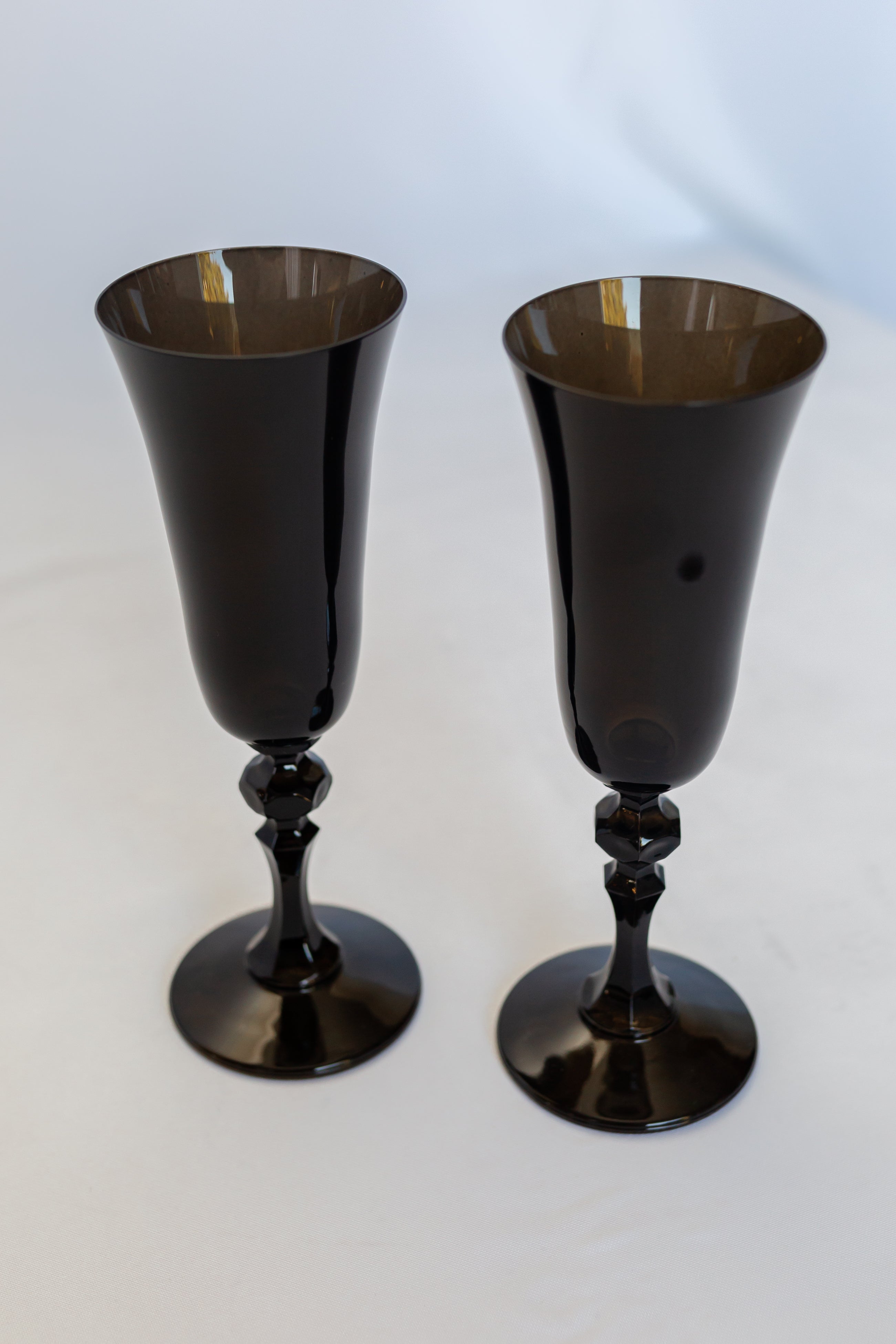 Estelle Colored Glass Estelle Colored Regal Flute - Set of 2 {Black}