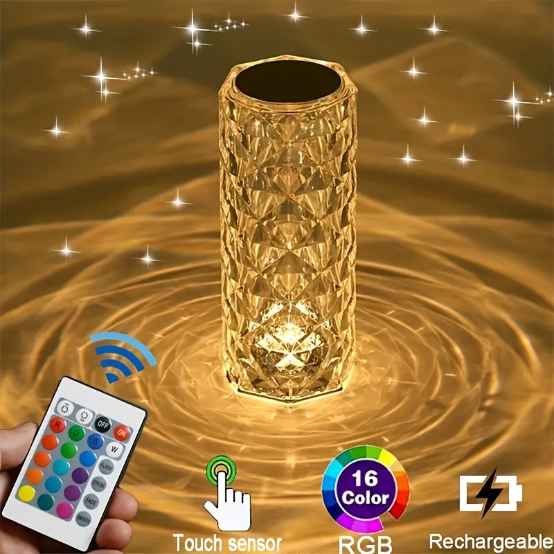 Catterton Rose Crystal Table Night Light