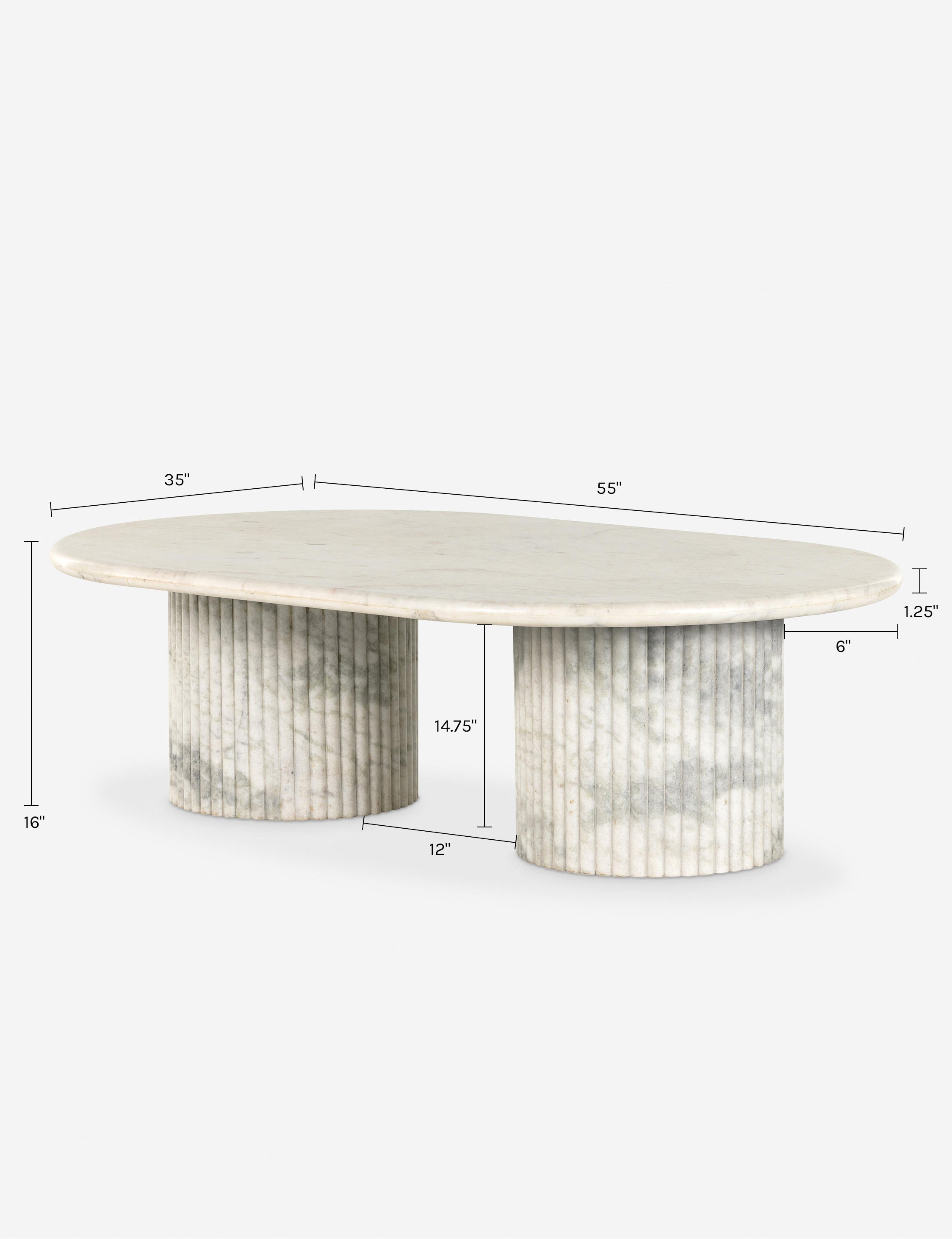 Lulu and Georgia Mercer Oval Coffee Table - view 7