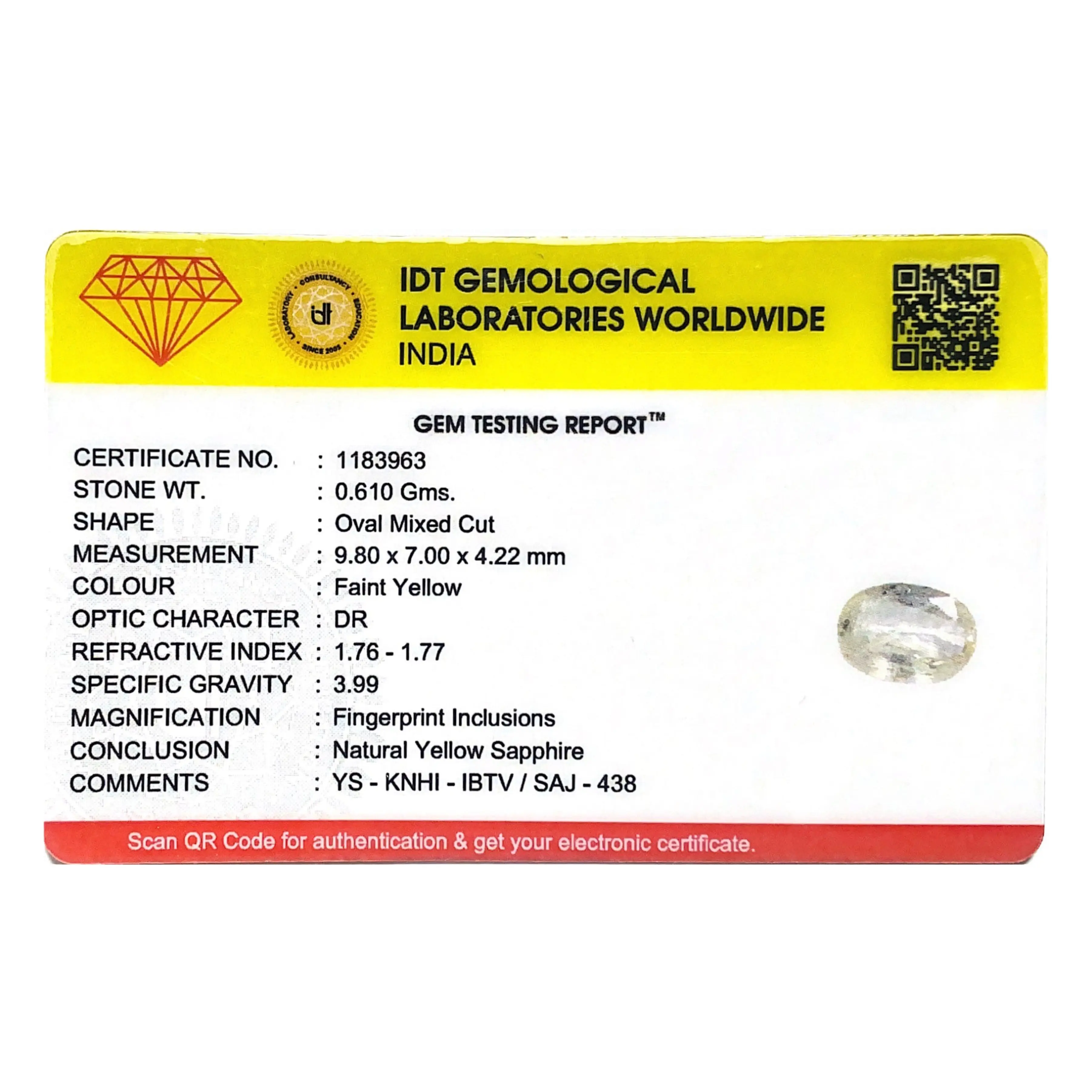 Pramogh Yellow Sapphire - 3.05 Carat - view 4