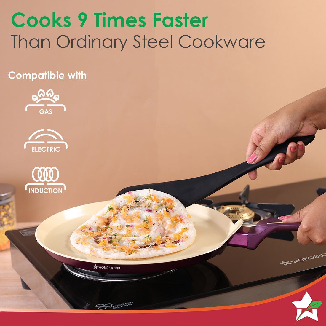 Bellagio Dosa Tawa | 28 cm | Non-Stick Ceramic Coating Non-Toxic | Pure Aluminium |by blacktree - view 4
