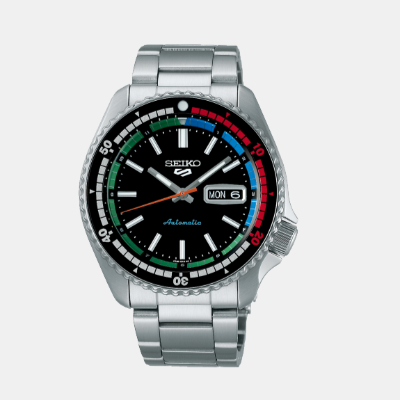 Seiko 5 Sports Men Automatic Black Dial Analog Stainless Steel Watch SRPK13K1