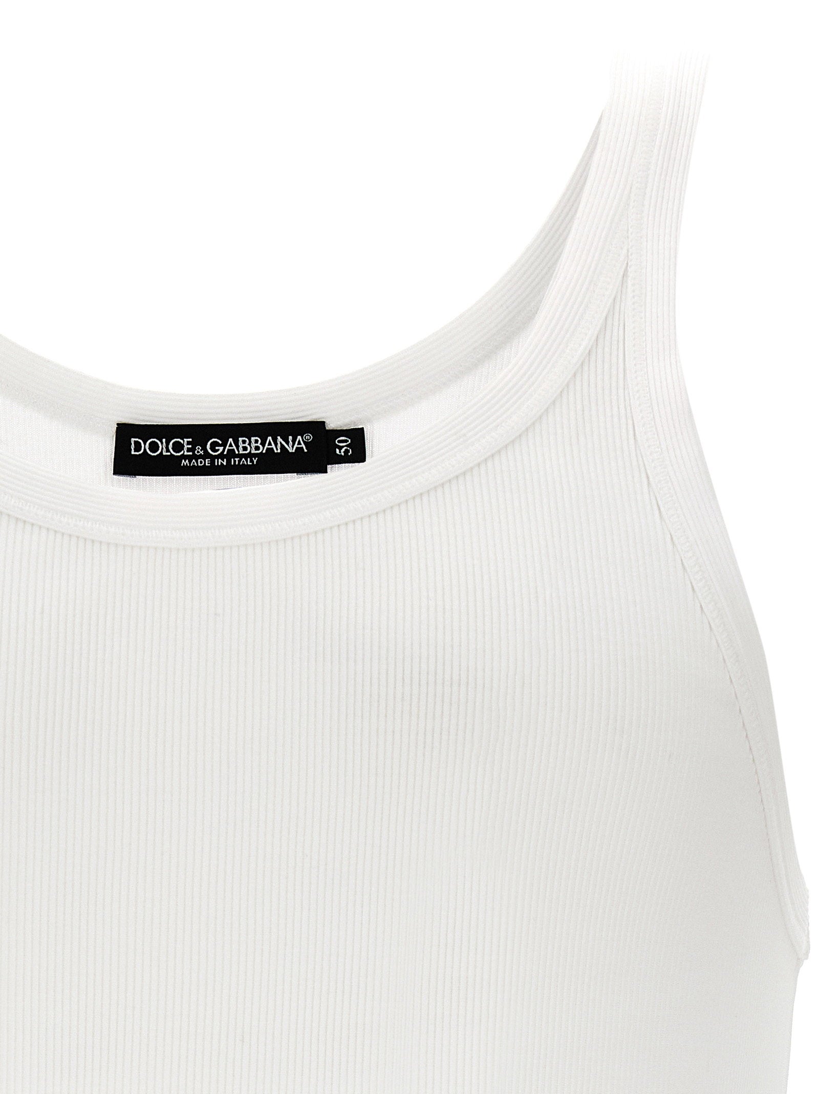 Dolce & Gabbana Ribbed Tank Top – 100% cotton - view 3
