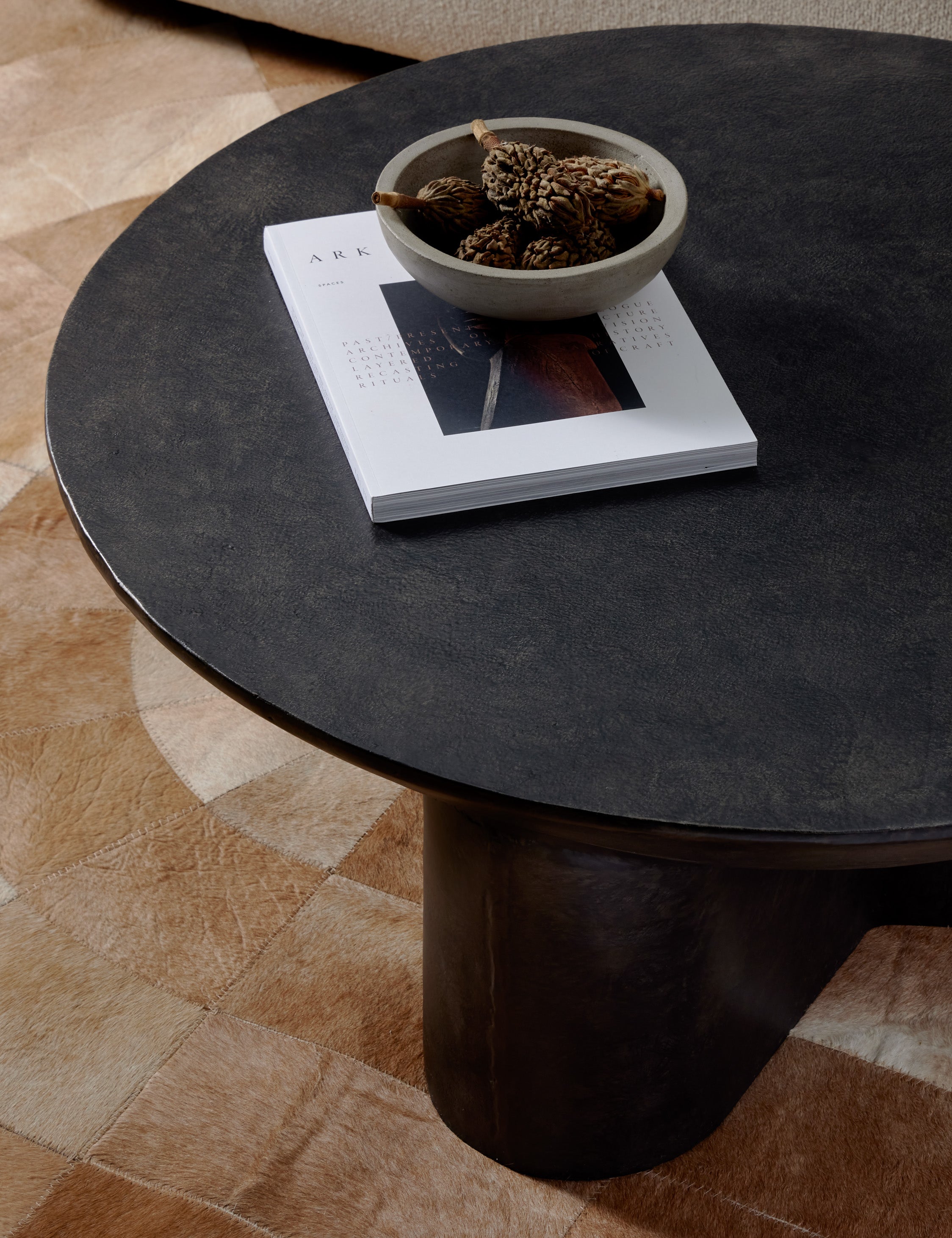 Lulu and Georgia Lagos Round Coffee Table – Black - view 3
