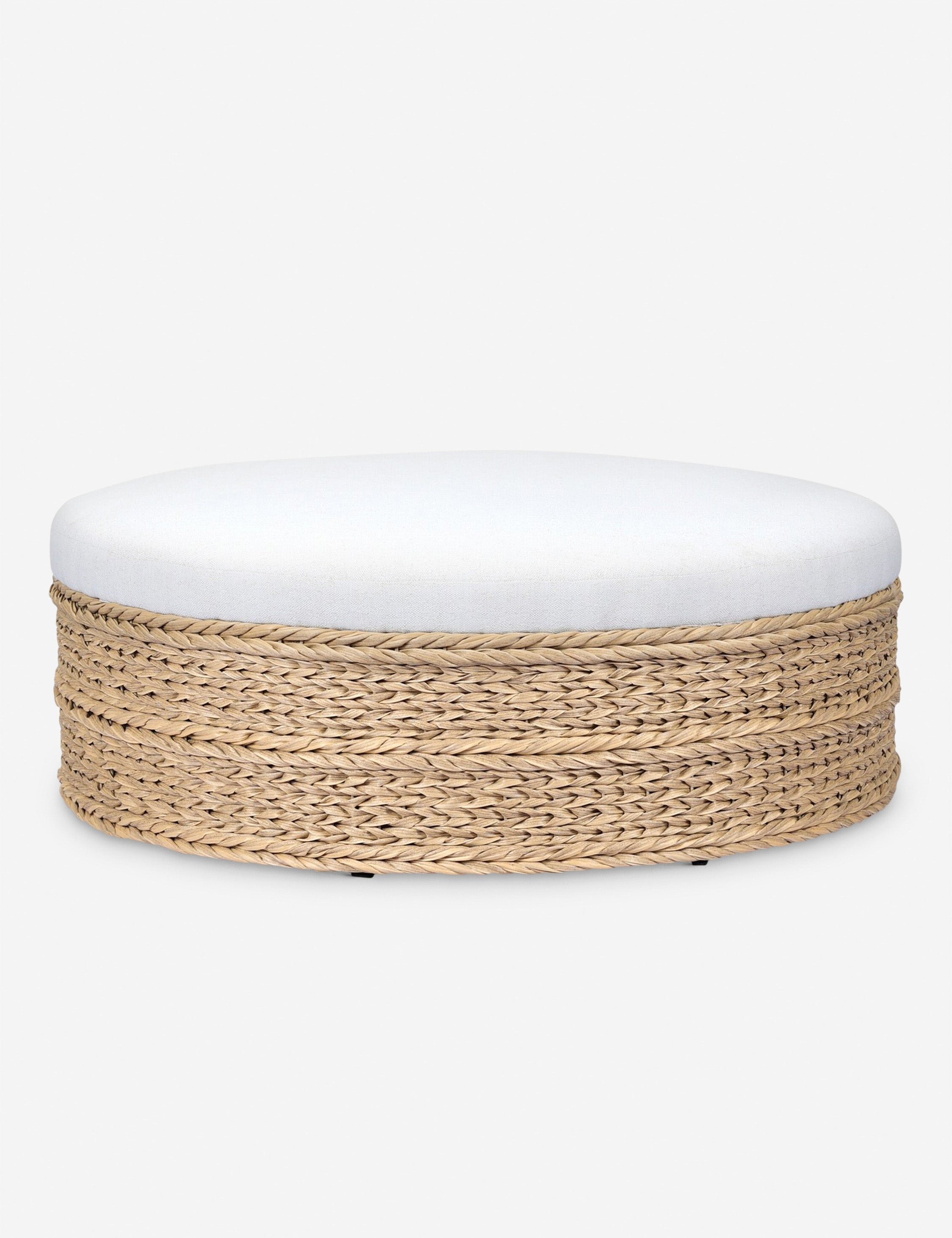 Rowan indoor outdoor – Lulu and Georgia Rowan Indoor / Outdoor Round Ottoman by Amber Lewis x Four Hands