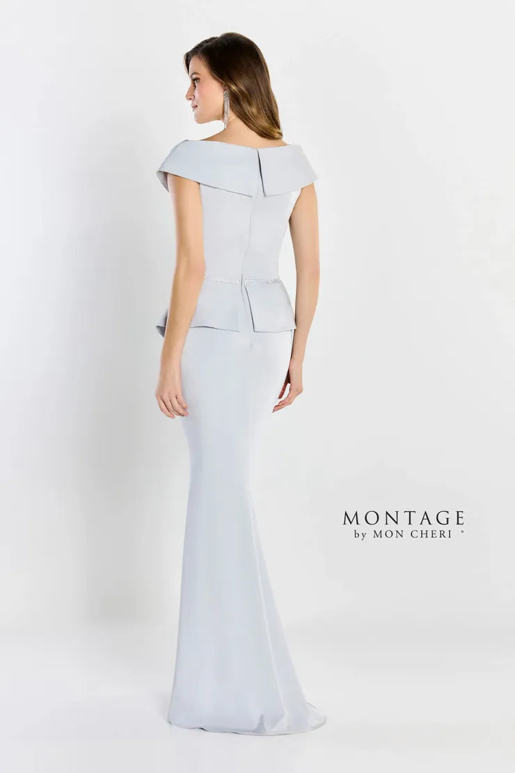 Montage M2209 Long Fit Peplum Formal Evening Dress - view 2