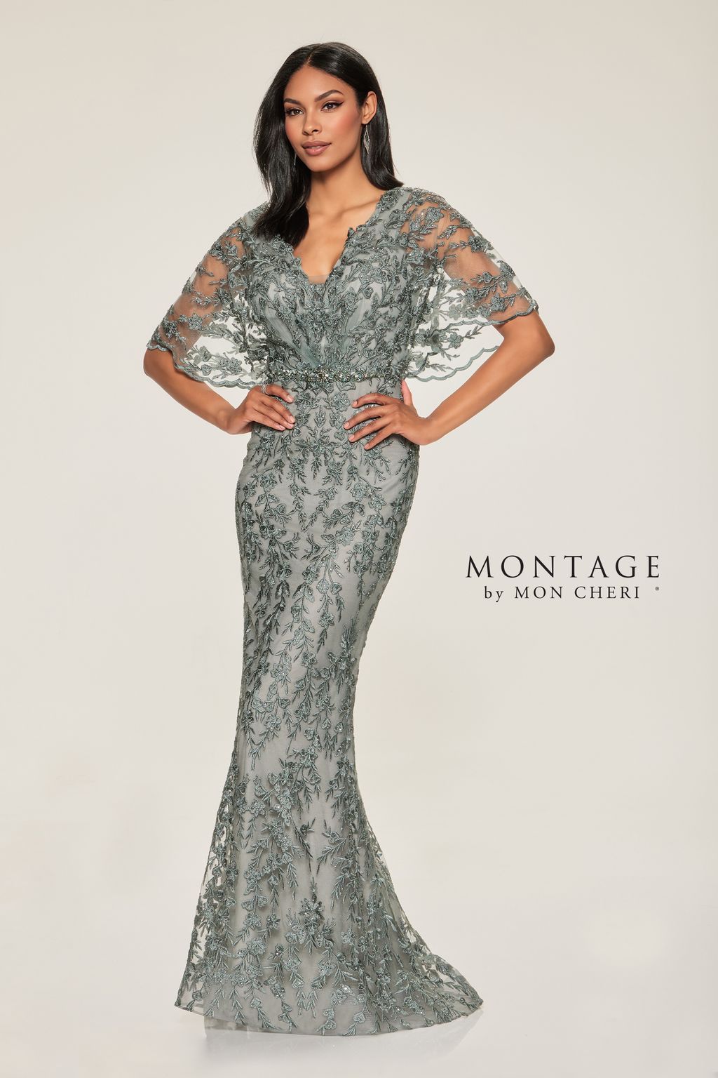 Montage M856 Long Mermaid Formal Dress – Eucalyptus