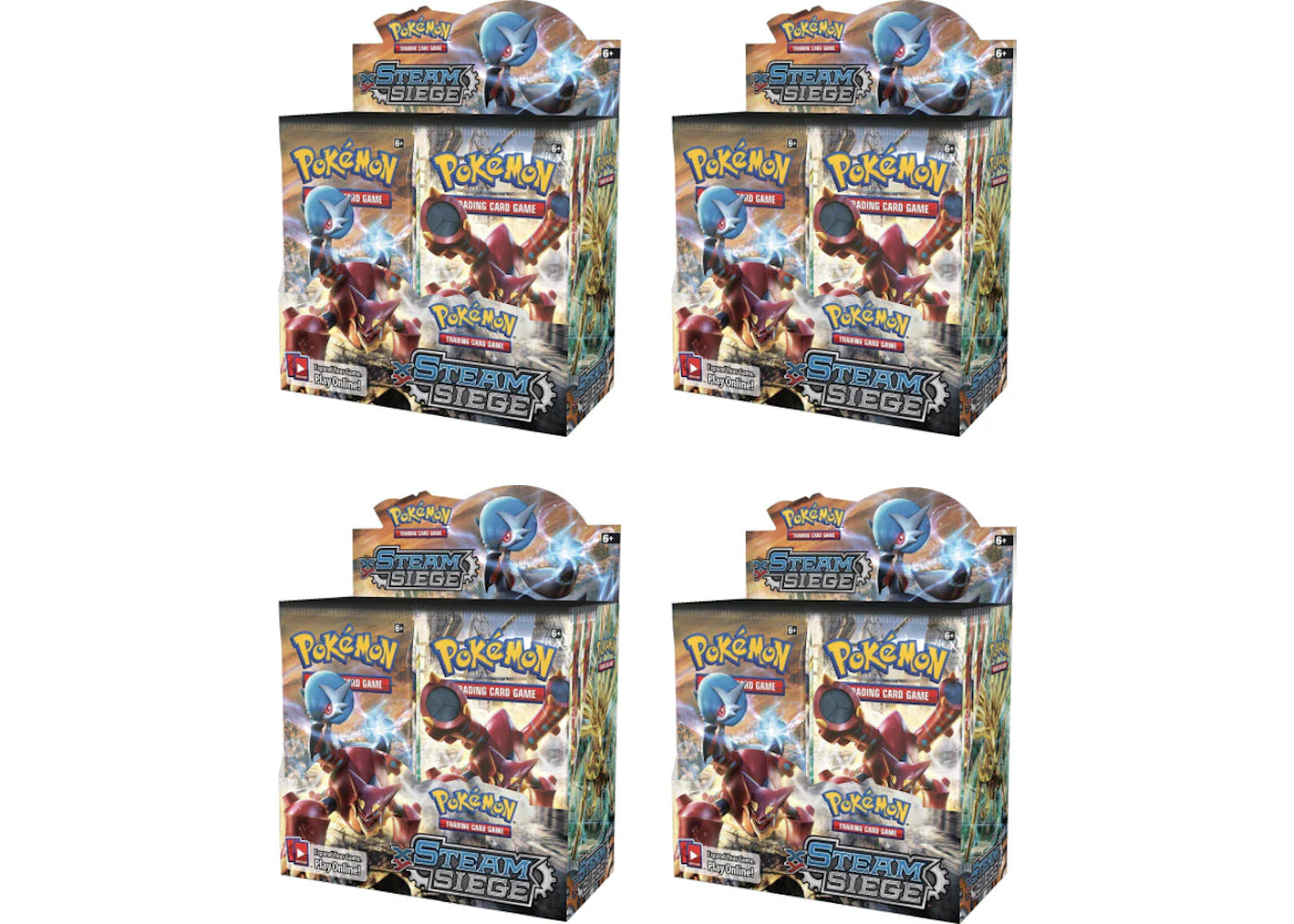 Pokémon 2016 Pokemon XY Steam Siege Booster Box 4X Lot