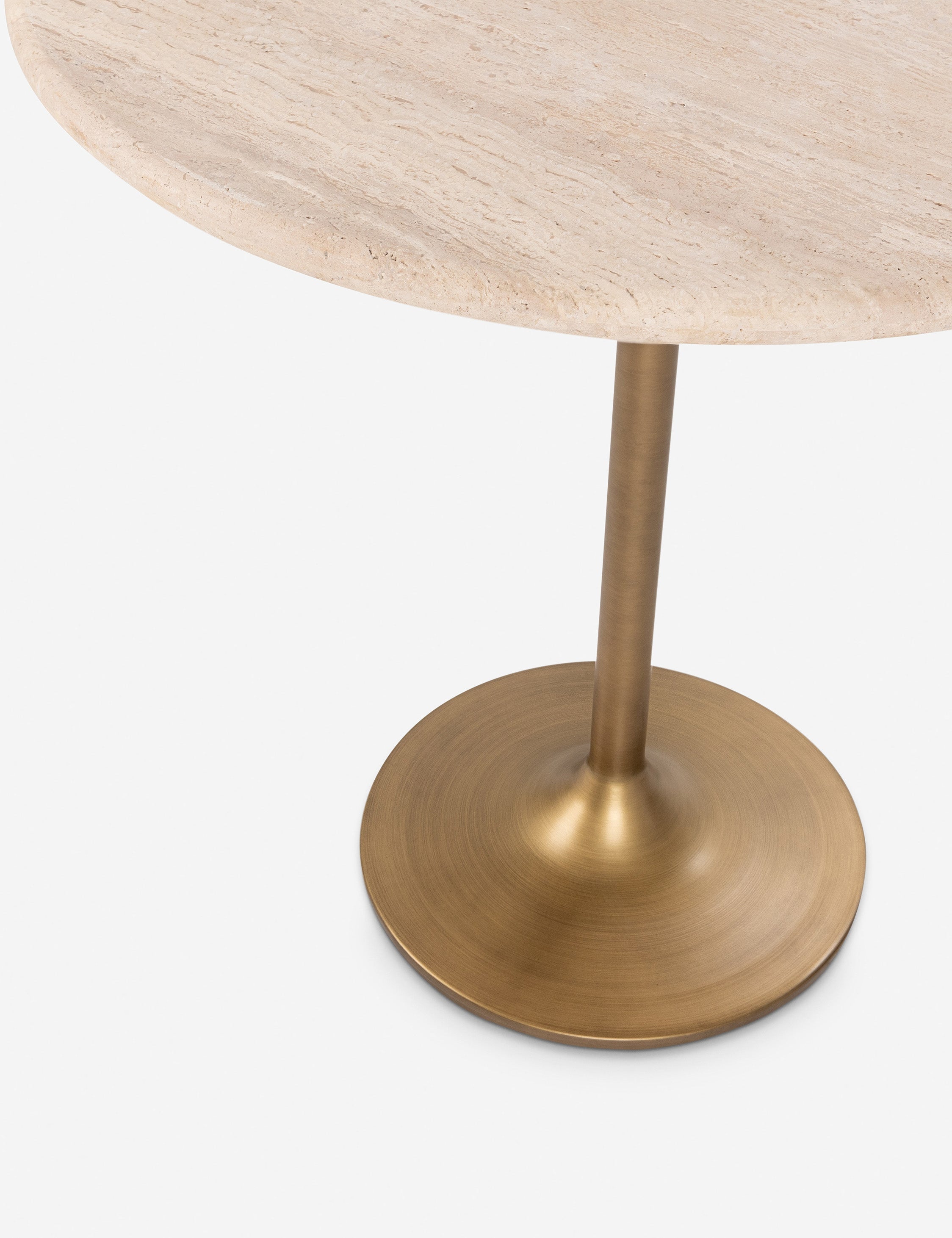 Lulu and Georgia Elzo Round Counter Table – Travertine - view 2