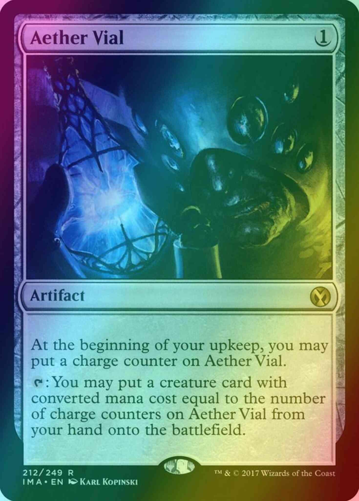 Aether vial 212 – Magic Aether Vial [212] [Iconic Masters] [Foil]