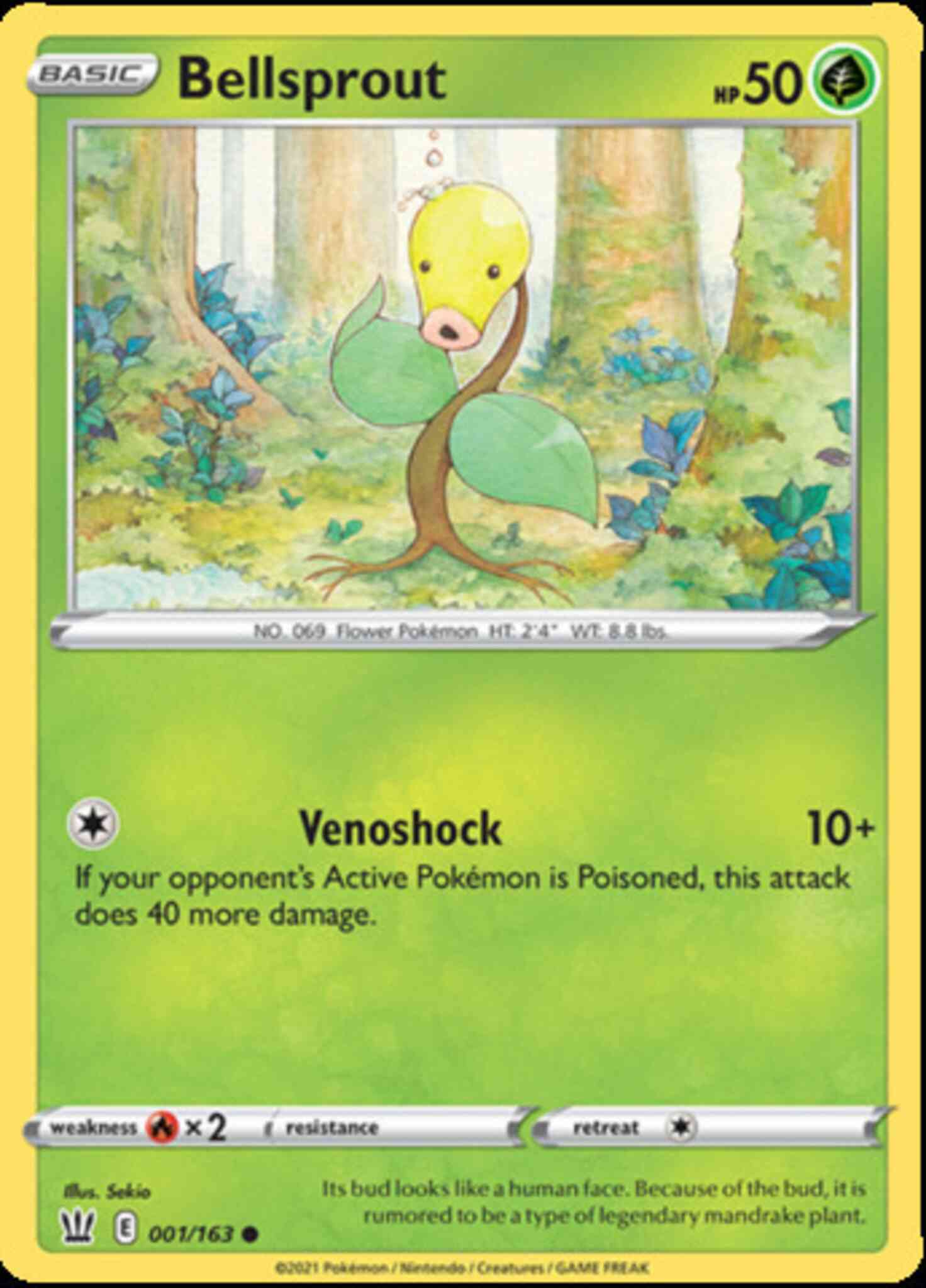 Common swsh5-001 reverse – Pokémon Bellsprout - 001/163 - Common [swsh5-001] [Reverse Holo]