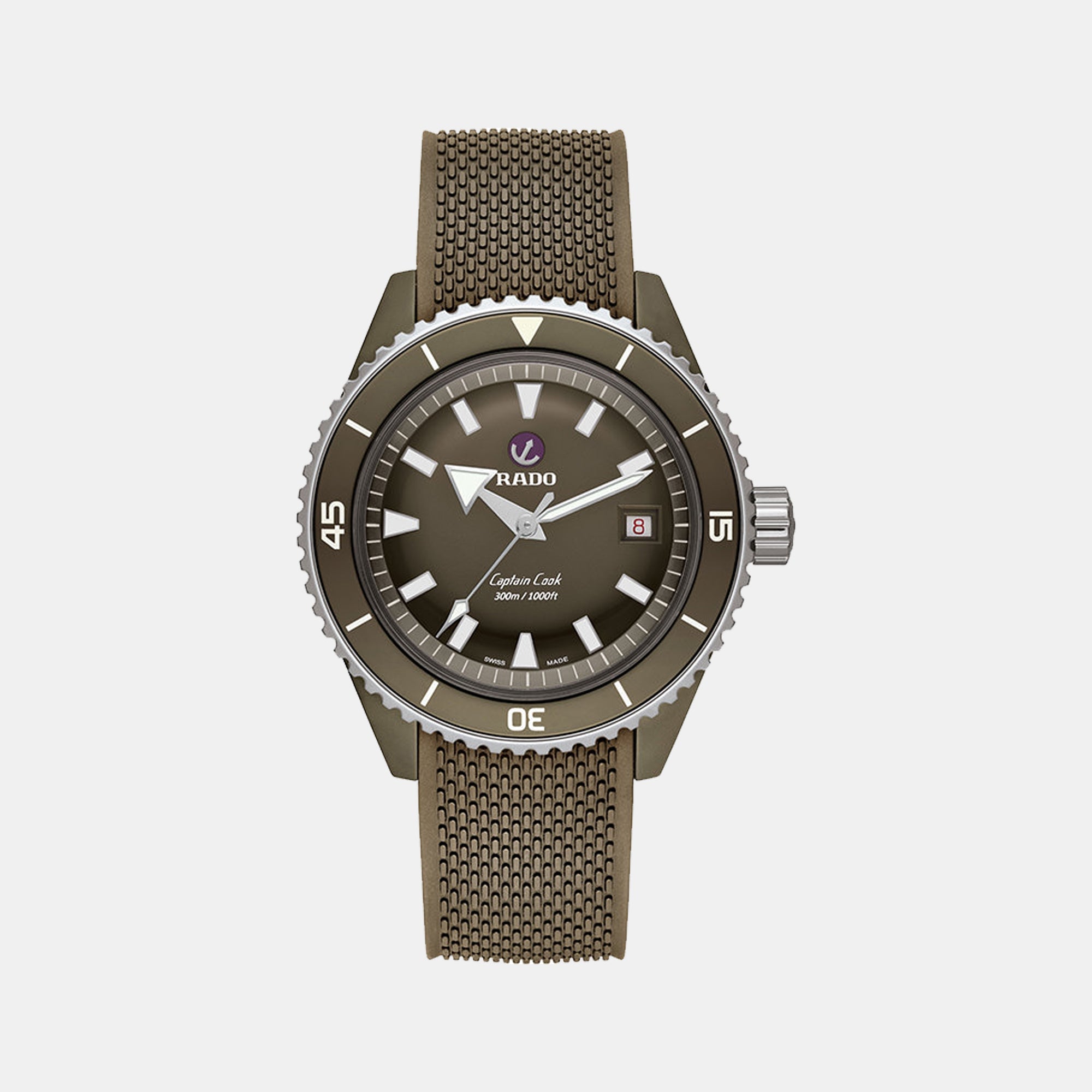 Rado Captain Cook Men Automatic Brown Dial Analog Rubber Watch R32130318