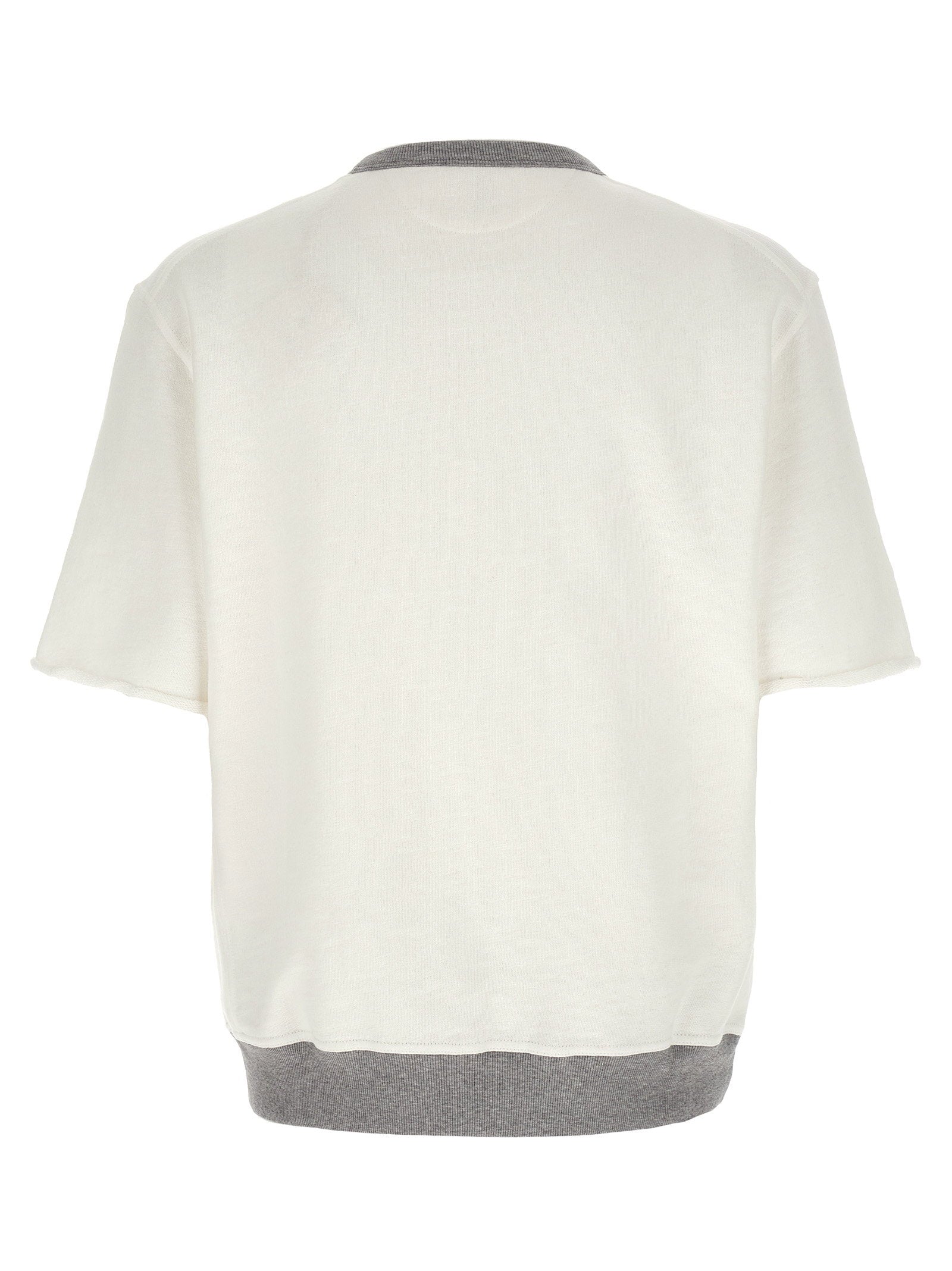 Brunello Cucinelli Short Sleeved Sweatshirt – 91% cotton 9% linen - view 2