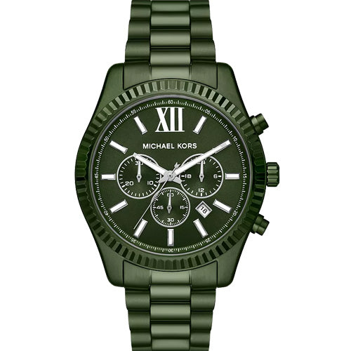 Michael Kors Lexington Green Dial Men 44mm