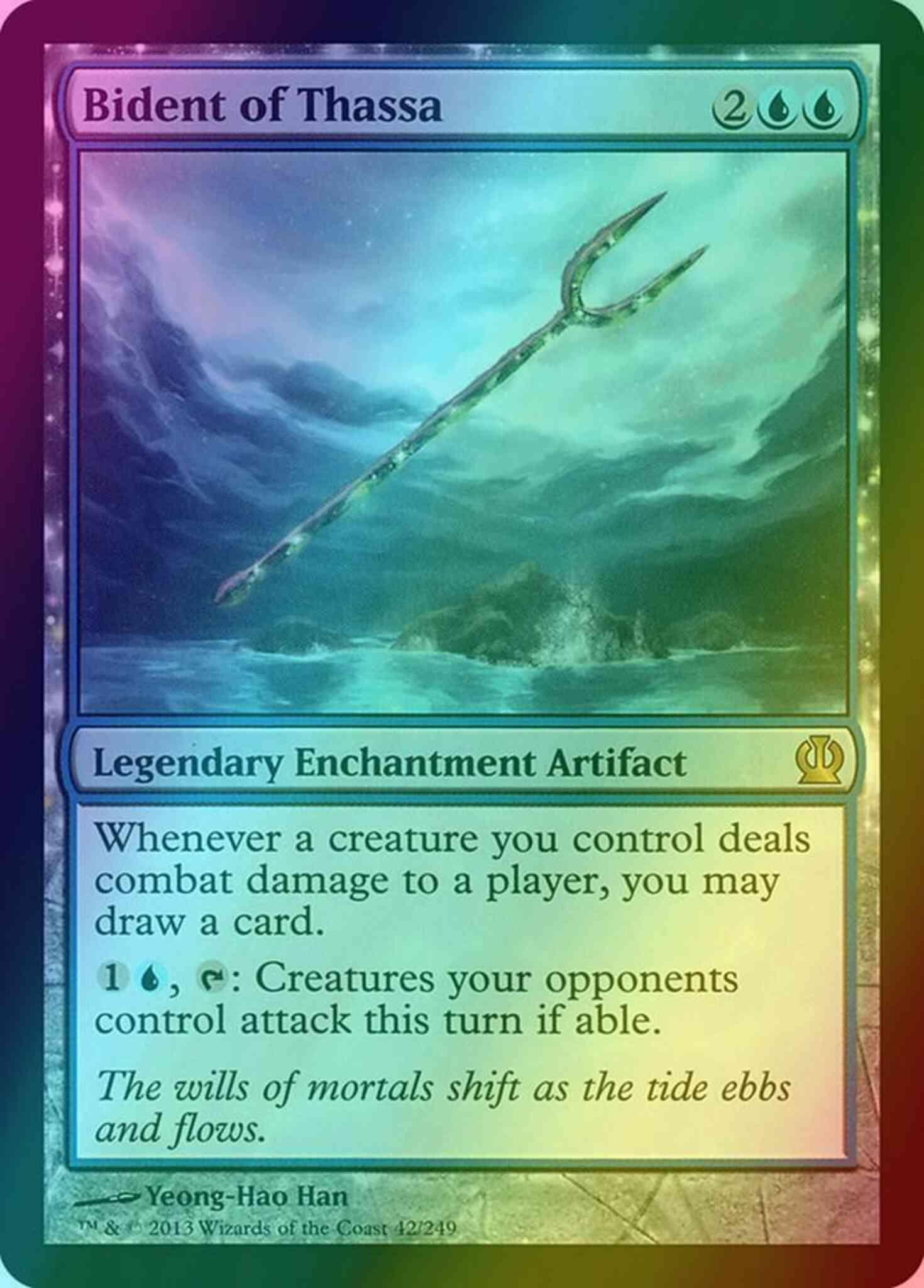 Magic Bident of Thassa [42] [Theros] [Foil]