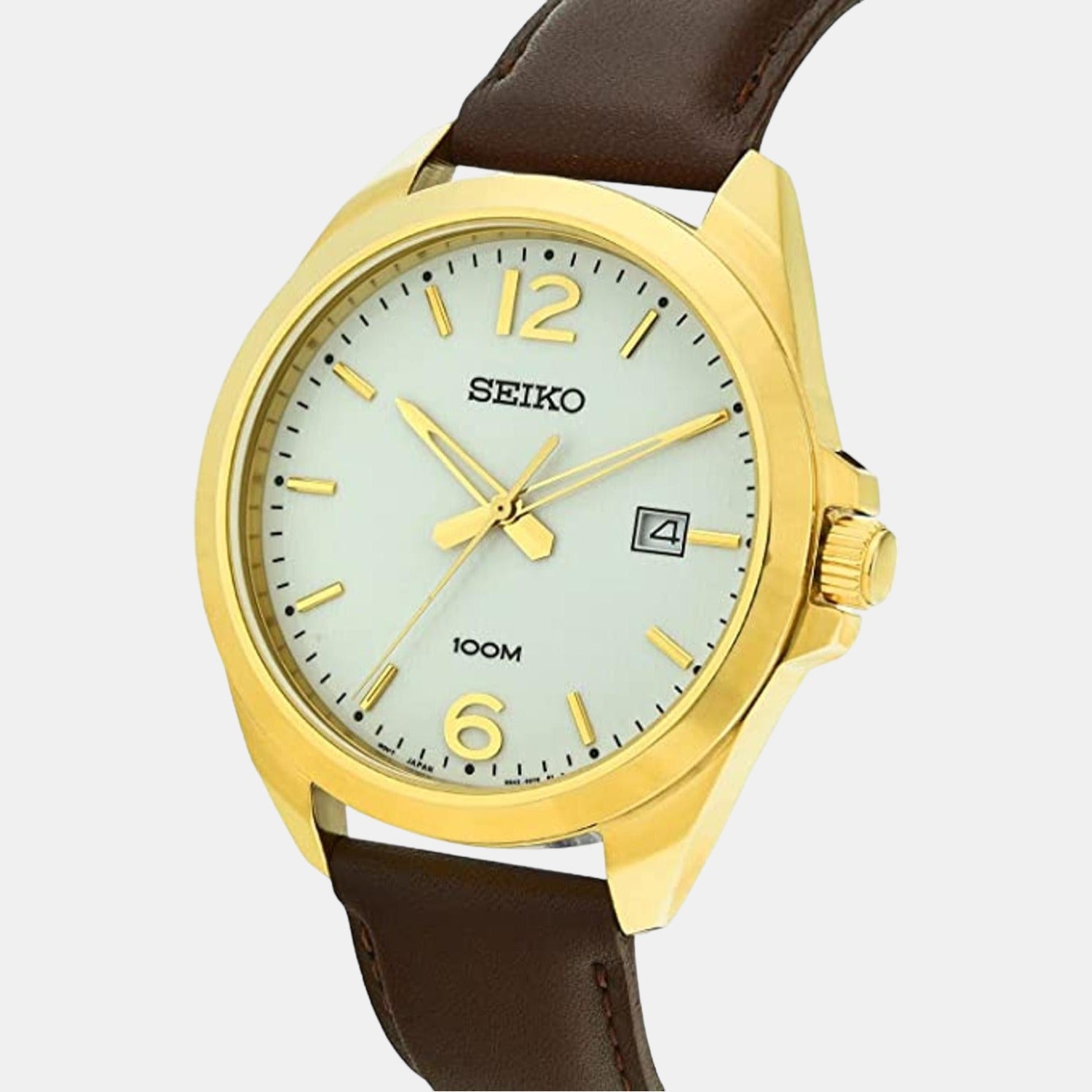 Seiko Dress Men Quartz White Dial Analog Leather Watch SUR216P1 - view 2