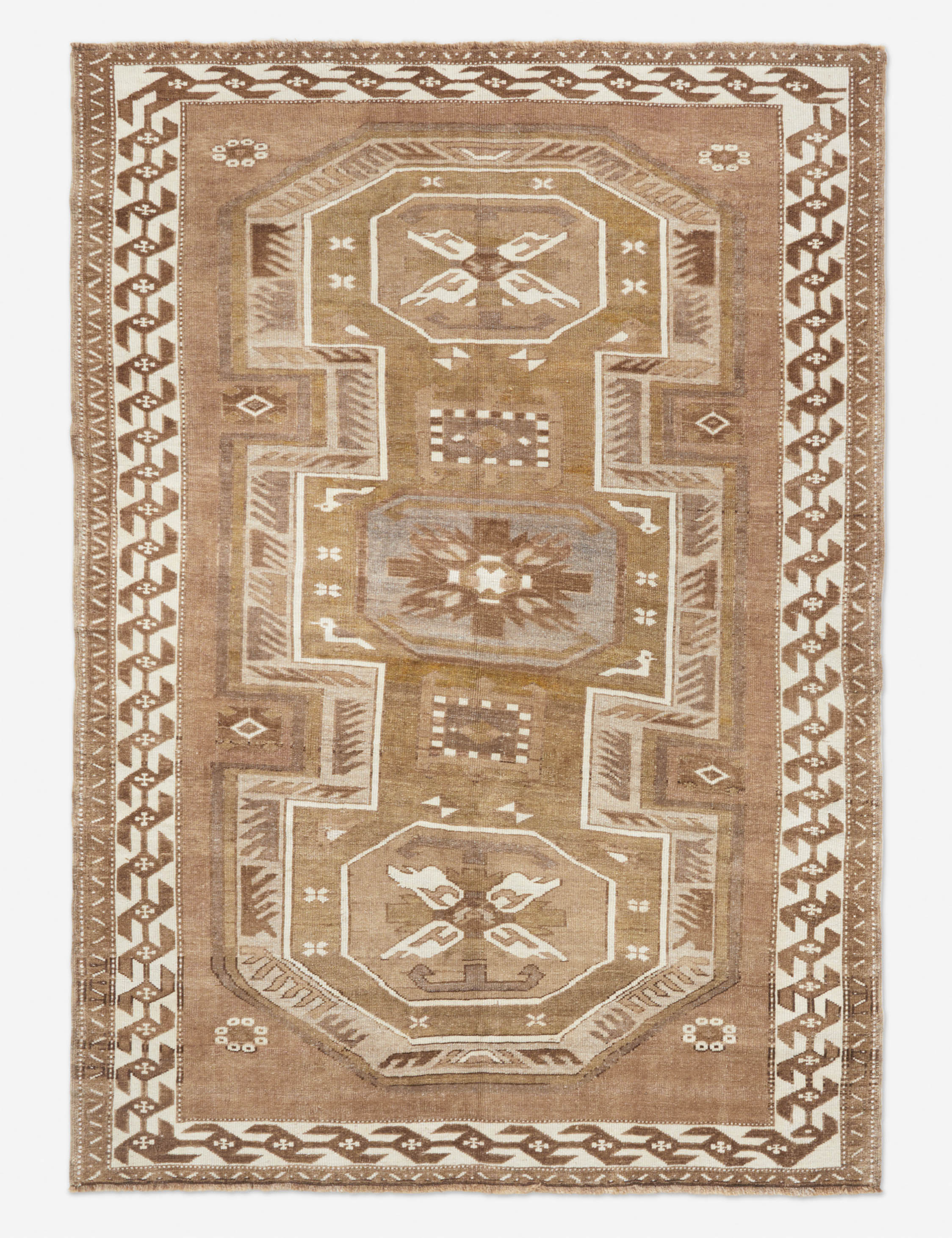 Lulu and Georgia Vintage Turkish Hand-Knotted Wool Rug No. 243, 5'10" x 7'10"