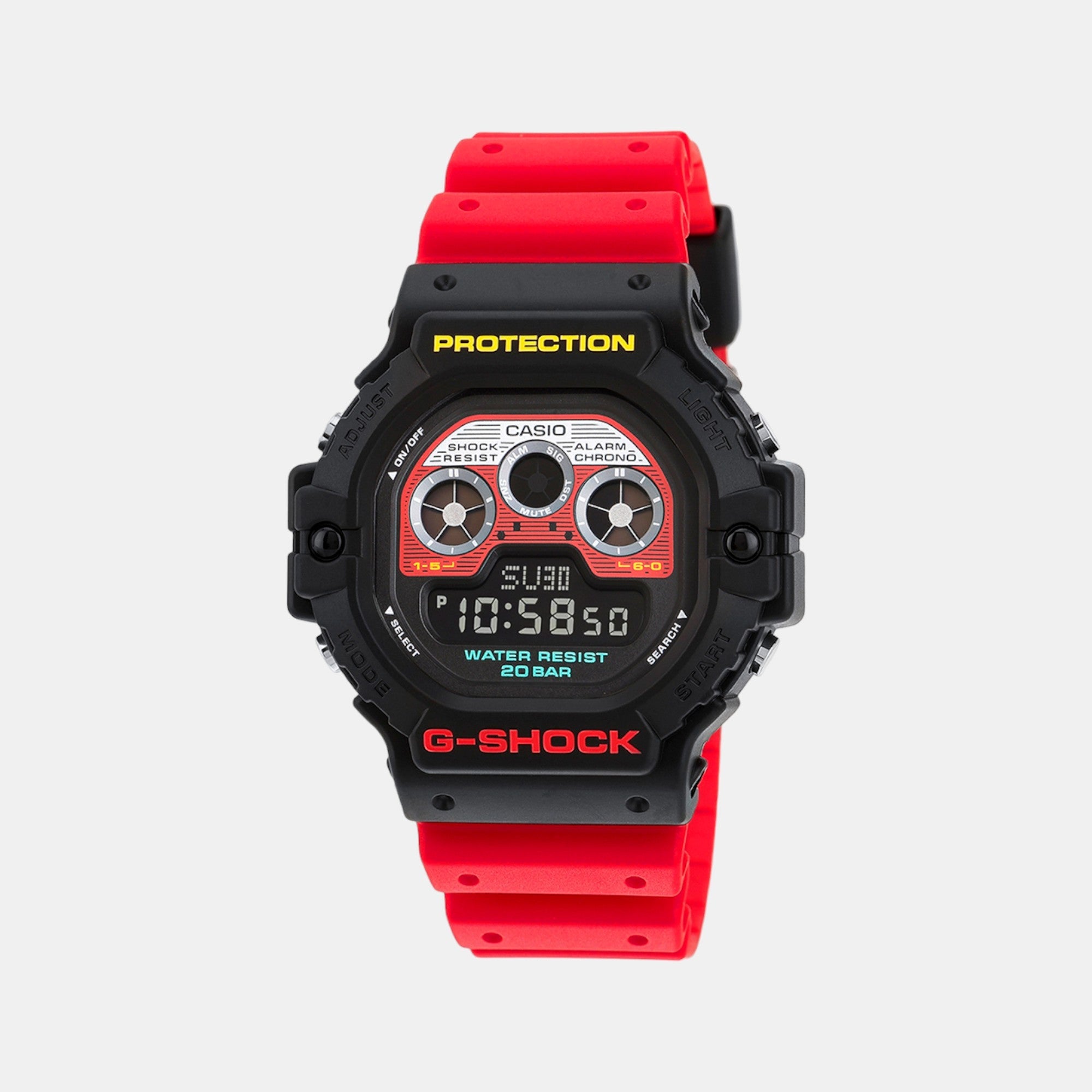 Casio G-Shock Men Quartz Two Tone Dial Digital Resin Watch G1508