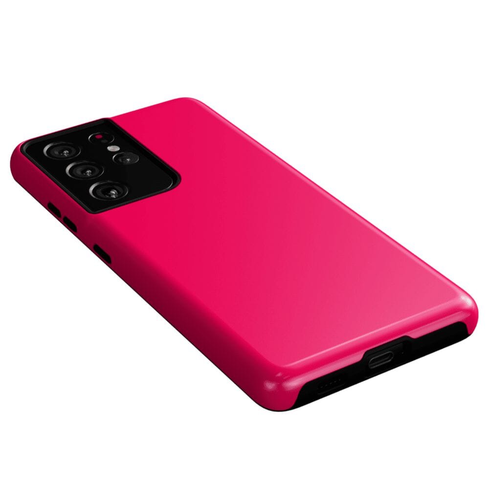 Casetry Think Pink | Solid Neon Pink Samsung Case - view 29
