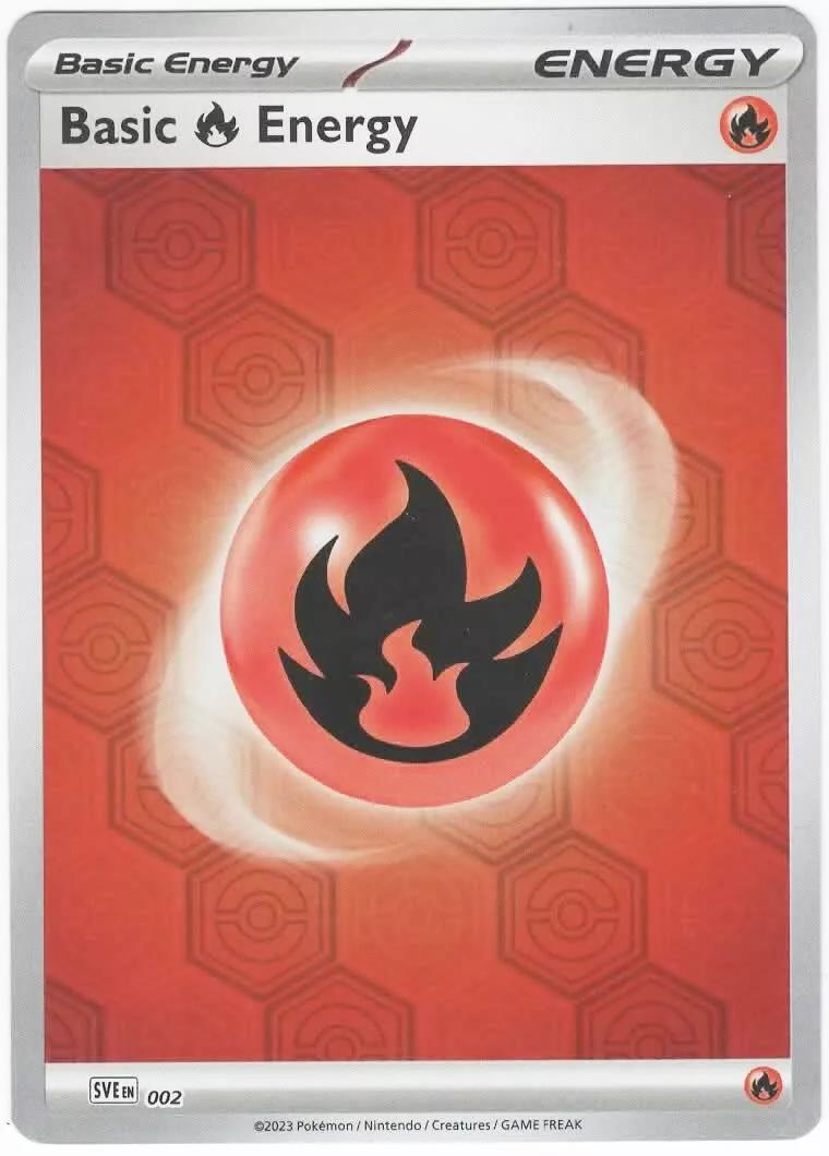 Pokémon Basic Fire Energy - 002 - Common [sve-002] [Reverse Holo]