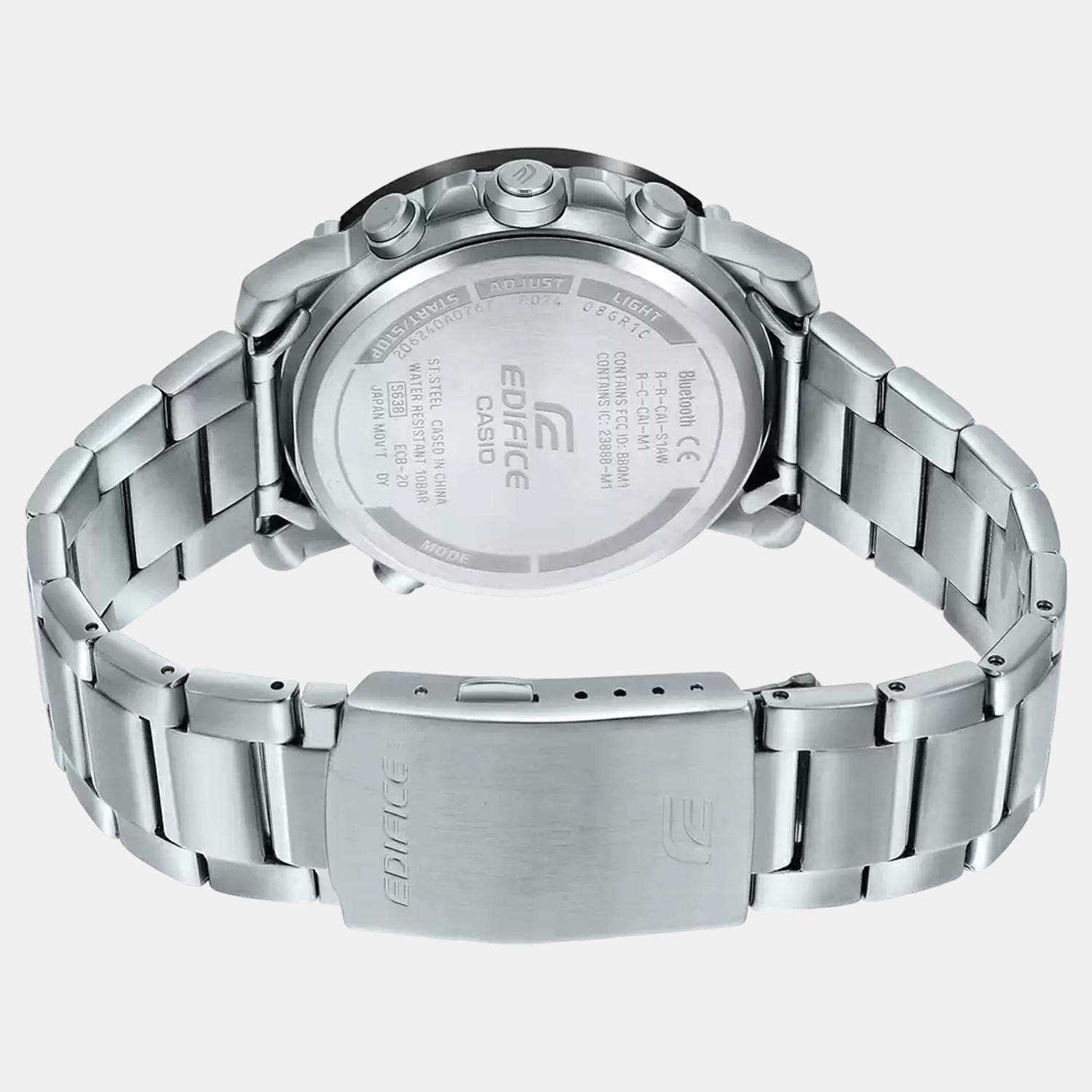 Casio Edifice Men Quartz Black Dial Analog-Digital Stainless Steel Watch EX525 - view 5