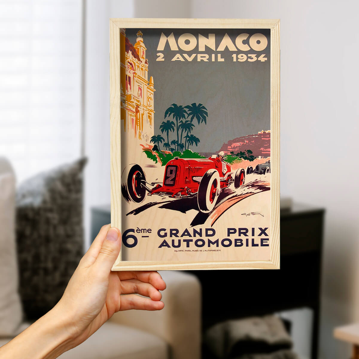 Bigsmall_cc Monaco Grand Prix Wooden Wall Art - view 9