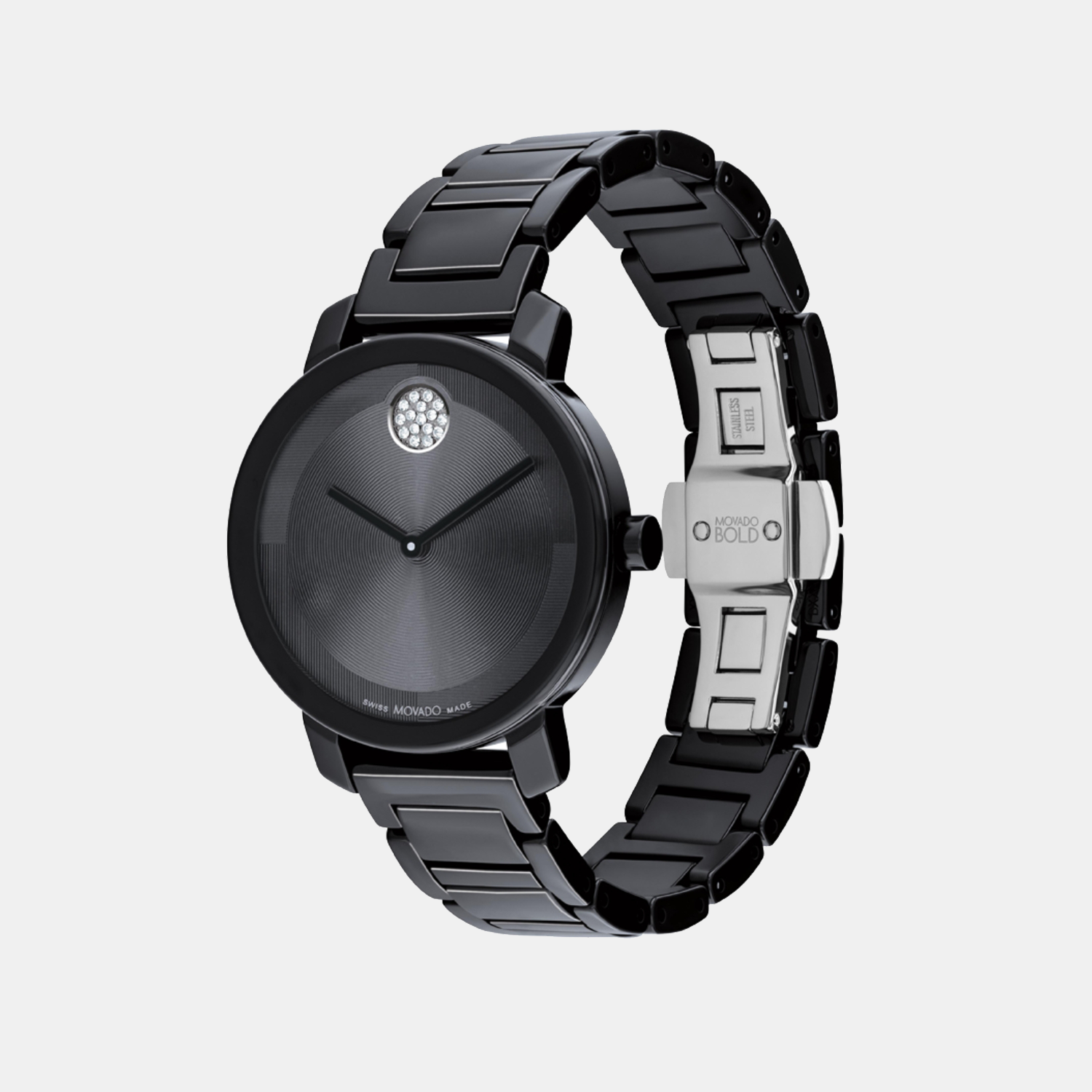Movado Bold Evolution 2.0 Women Quartz Black Dial Analog Stainless Steel Watch 3601235 - view 2