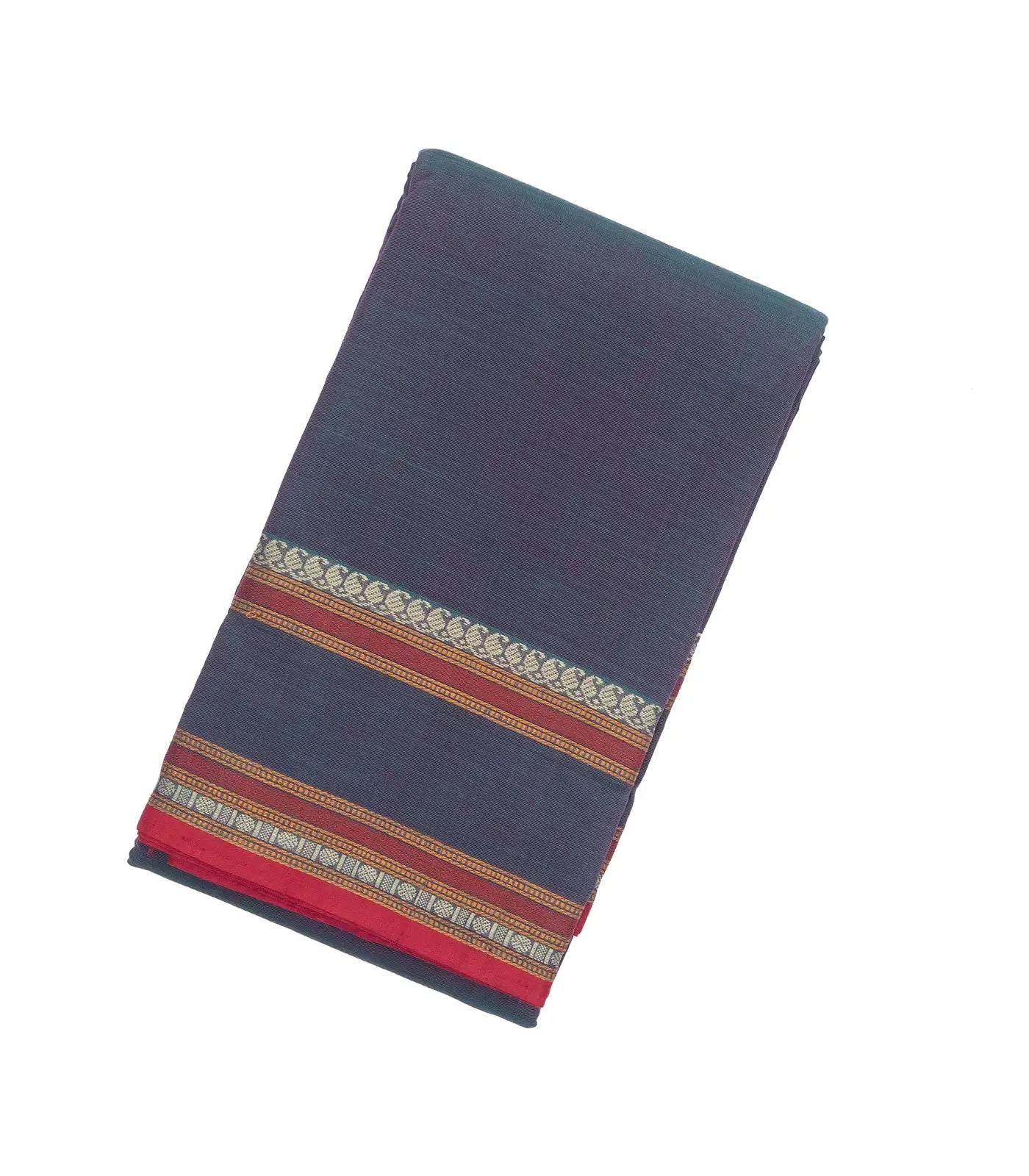 RmKV Grey Handloom Kanchi Cotton Saree With Annam Buttas