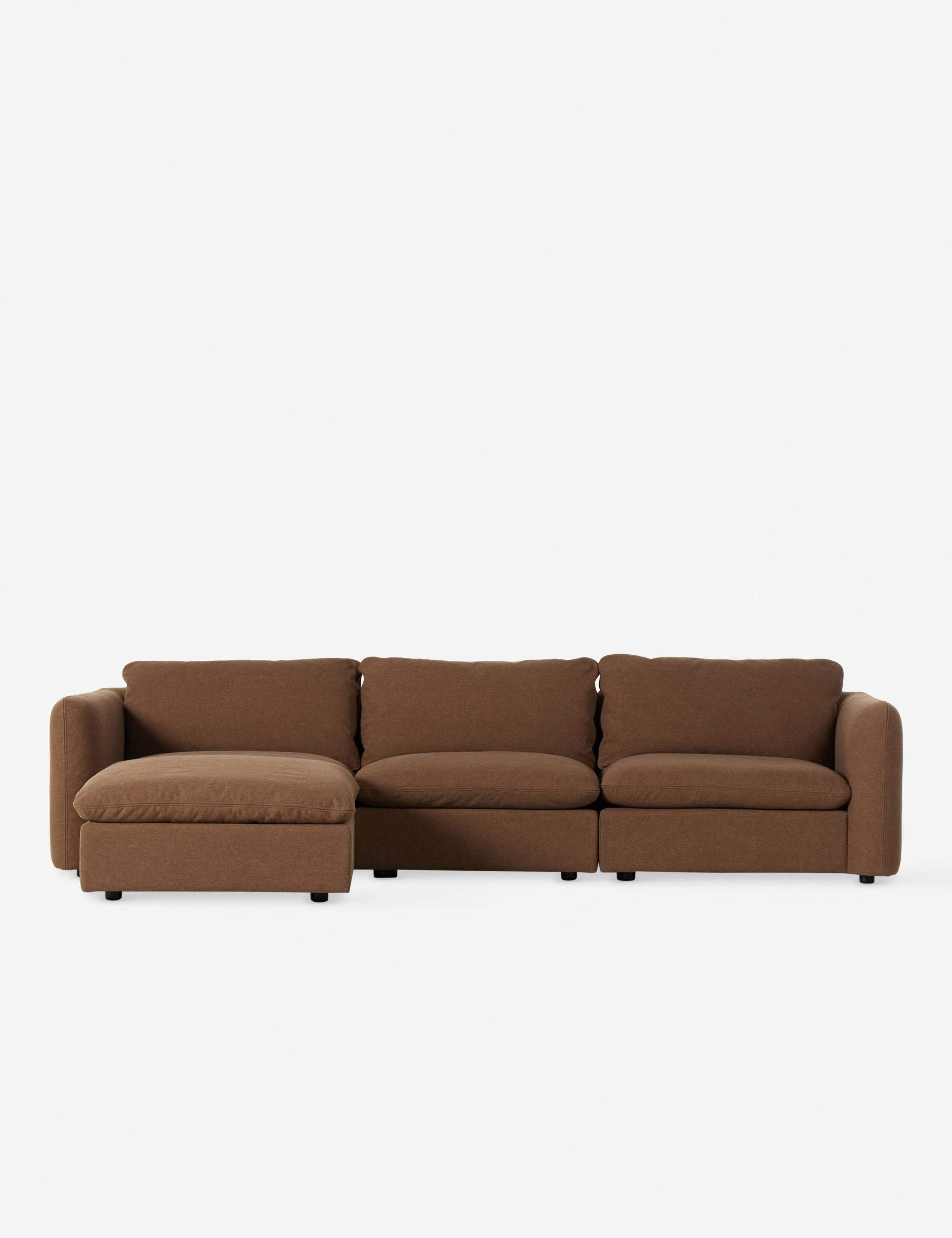 Lulu and Georgia Verbena Sectional Sofa With Ottoman