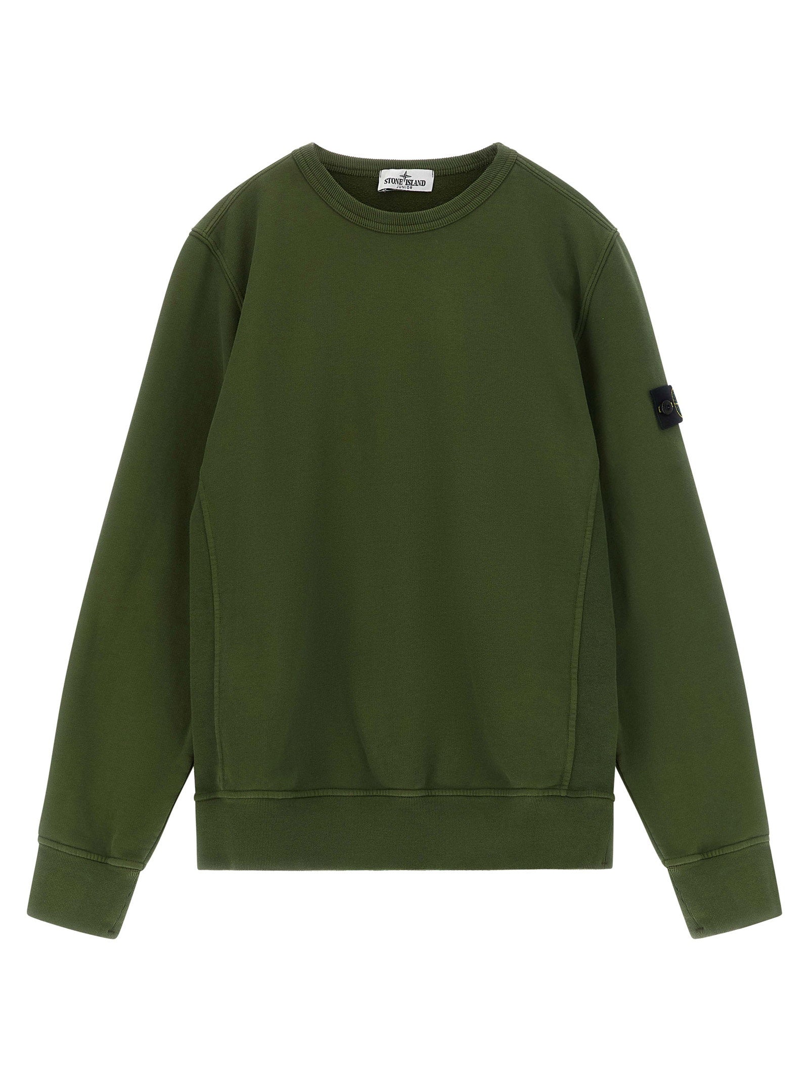 Stone Island Junior Badge Logo Sweatshirt – 100% cotton