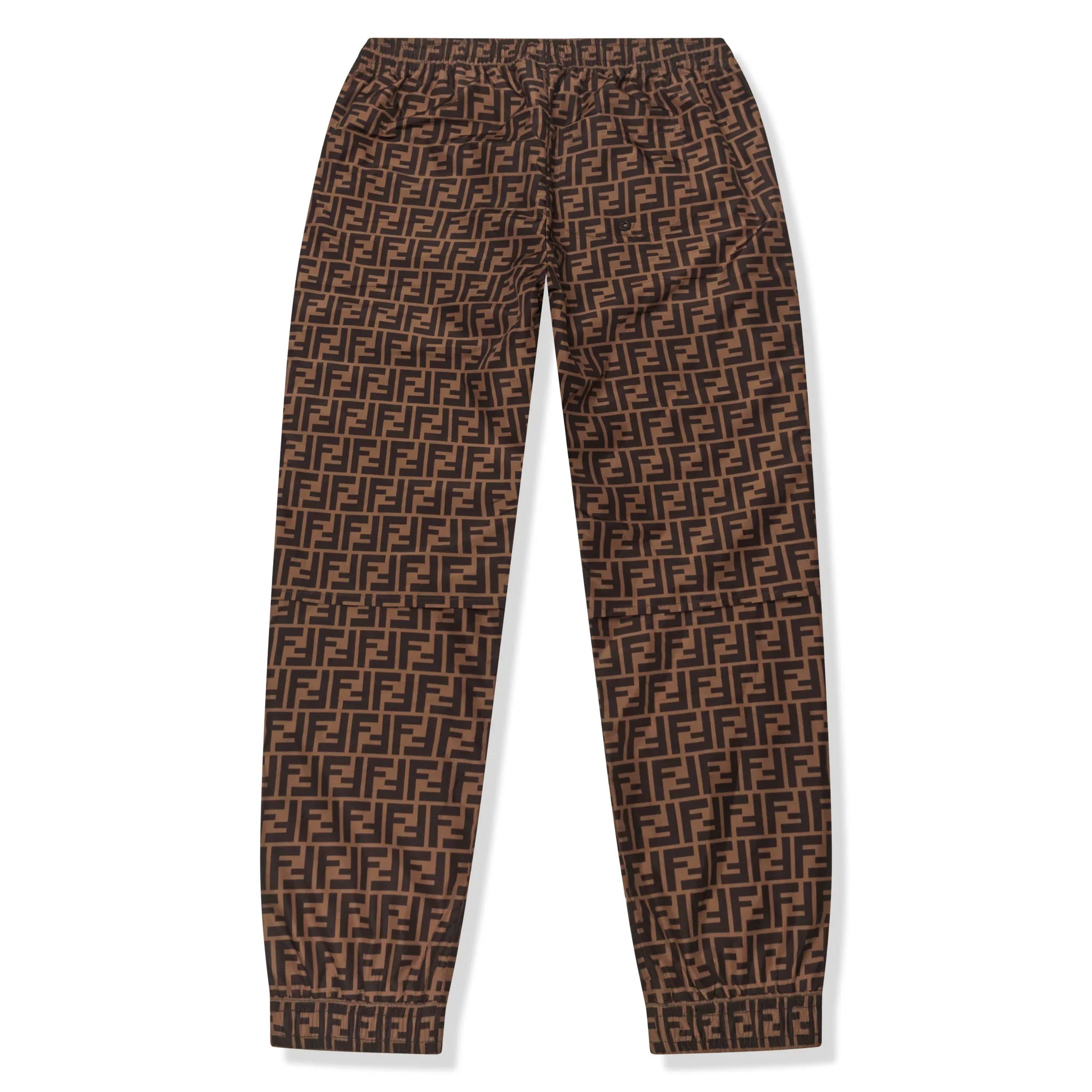 Preloved - Fendi FF Logo Brown Nylon Track Pants - view 2