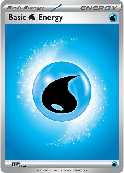 Pokémon Basic Water Energy - 003 - Common [mee-003] [Non-Holo]